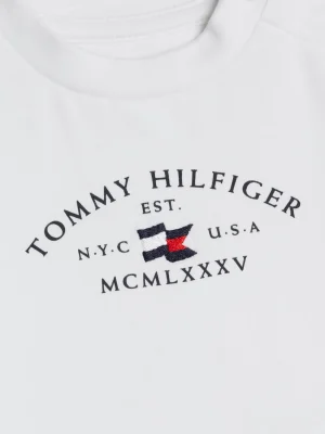 Tommy Hilfiger Langarmshirt mit Rundhalsausschnitt WHITE Outlet
