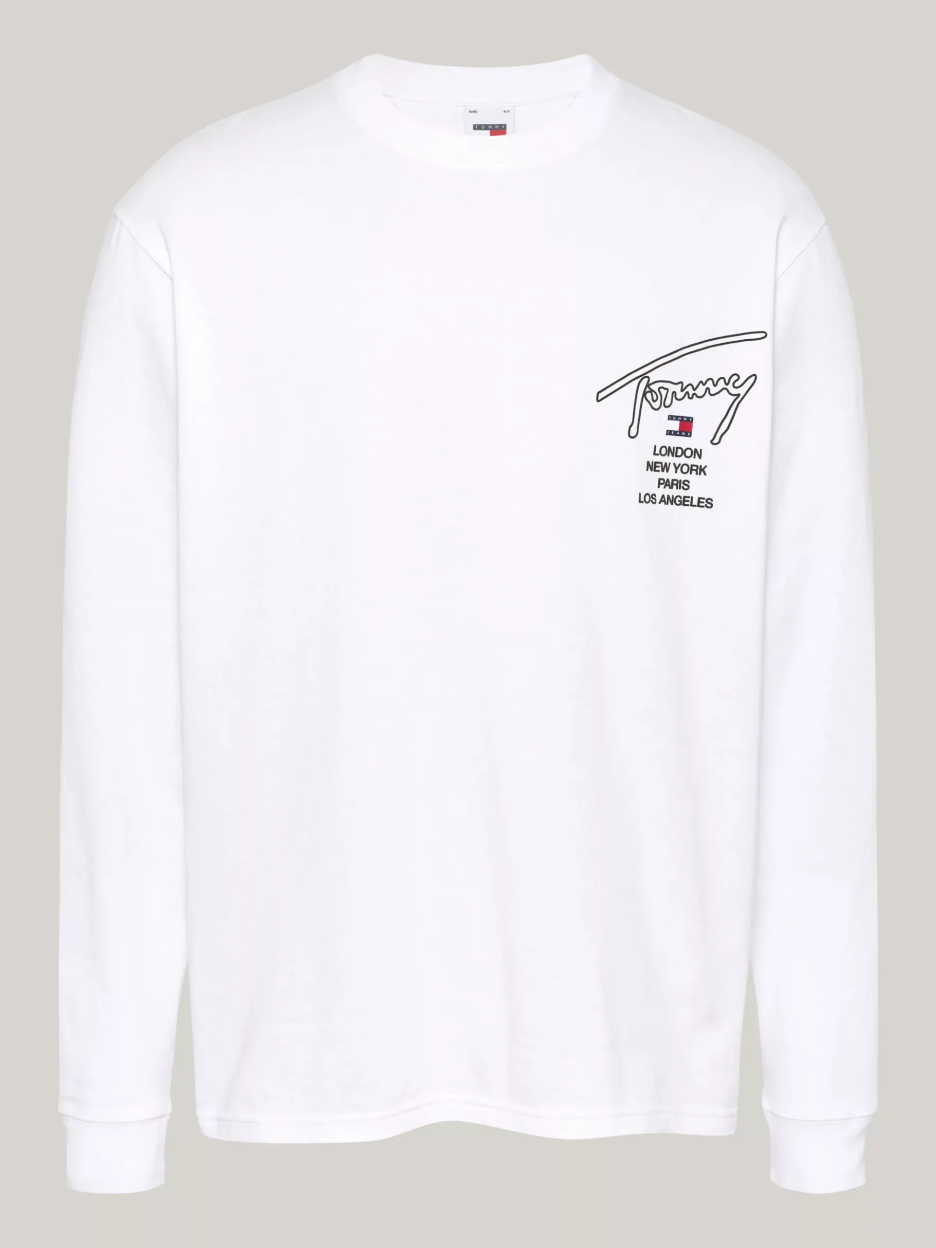 Tommy Hilfiger Langarmshirt mit Signatur-Logo WHITE Cheap