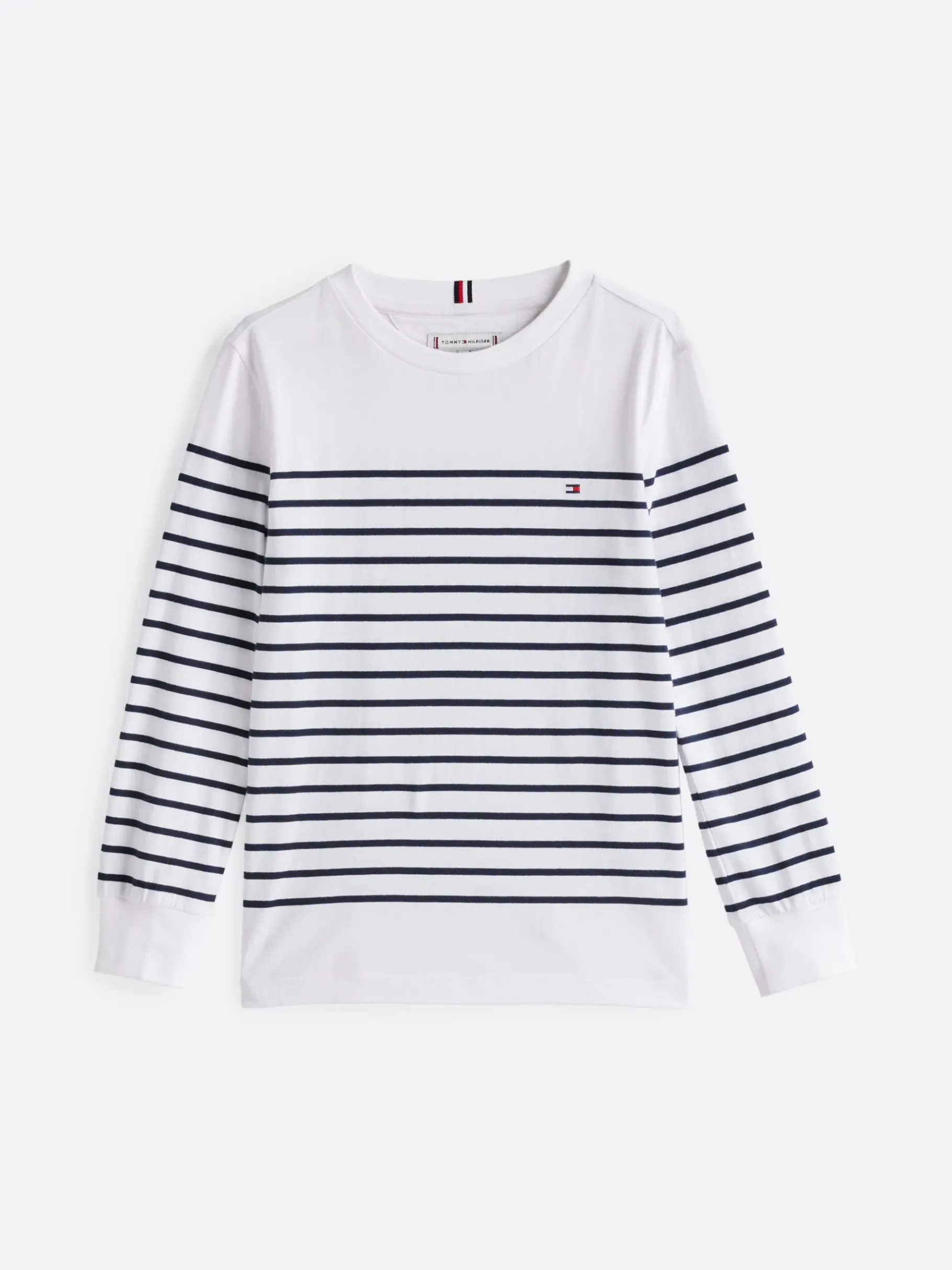 Tommy Hilfiger Langarmshirt mit Streifen WHITE BASE BLUE STRIPES Best
