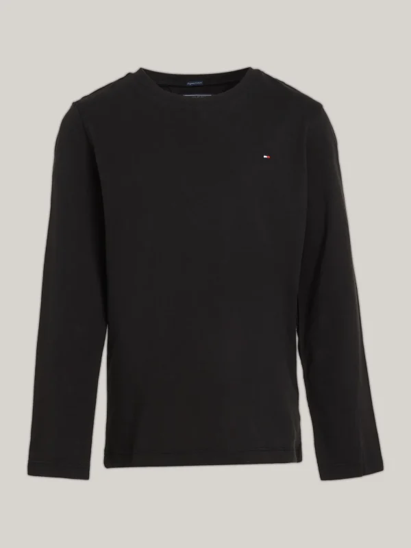 Tommy Hilfiger Langarm-T-Shirt aus Bio-Baumwolle METEORITE Clearance