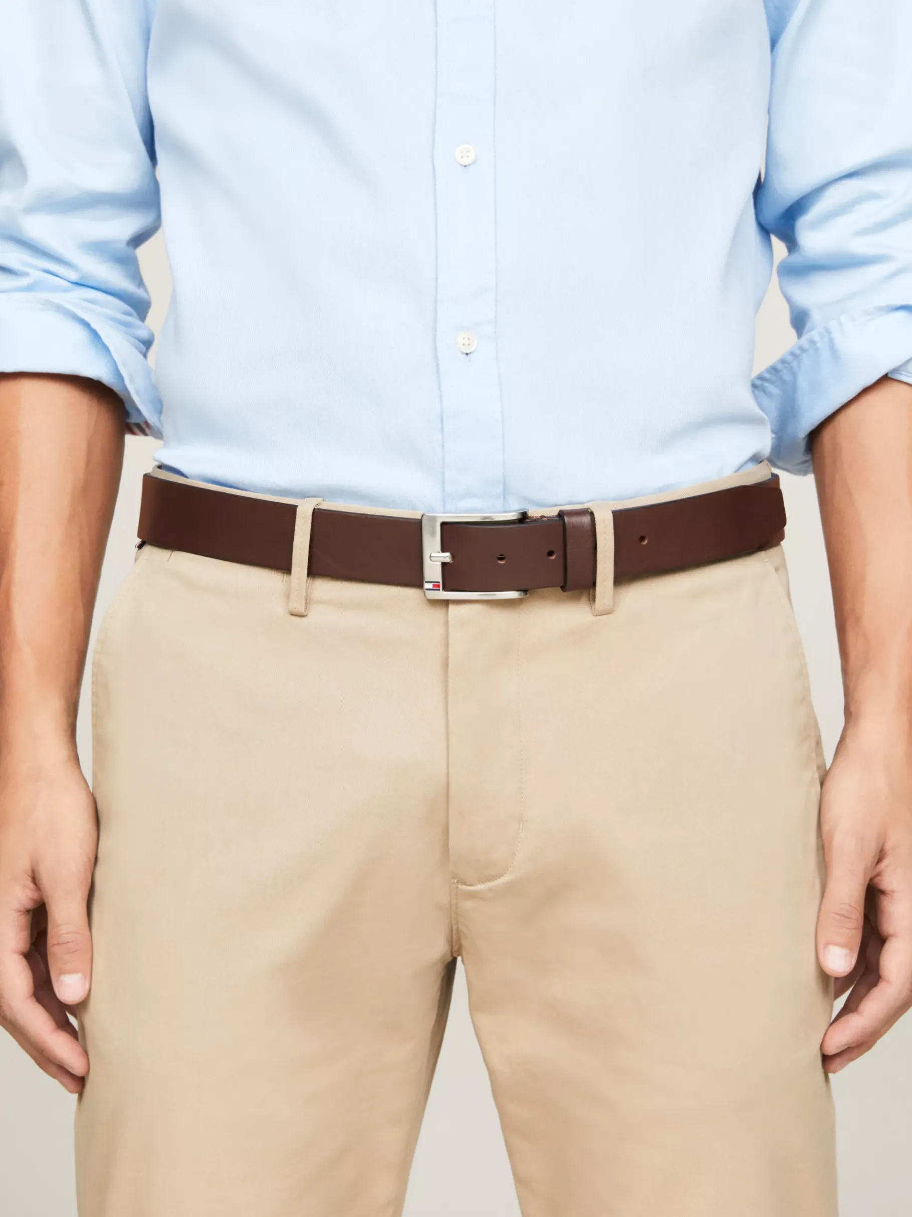 Tommy Hilfiger Ledergürtel DARK BROWN Outlet