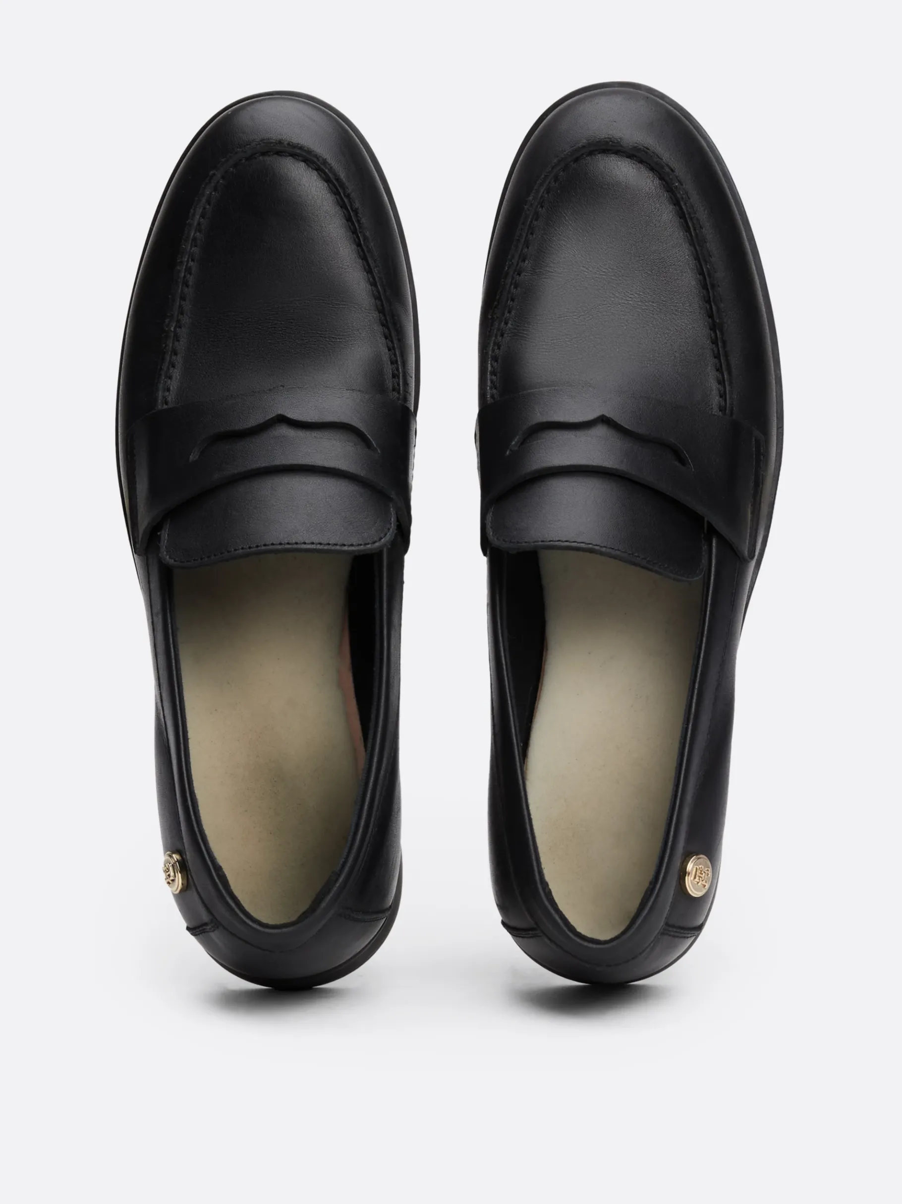 Tommy Hilfiger Leder-Loafer mit Niete BLACK Hot