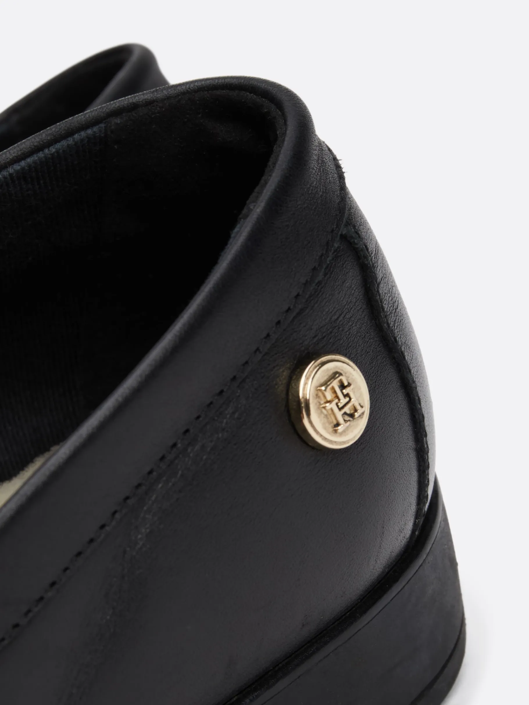 Tommy Hilfiger Leder-Loafer mit Niete BLACK Hot