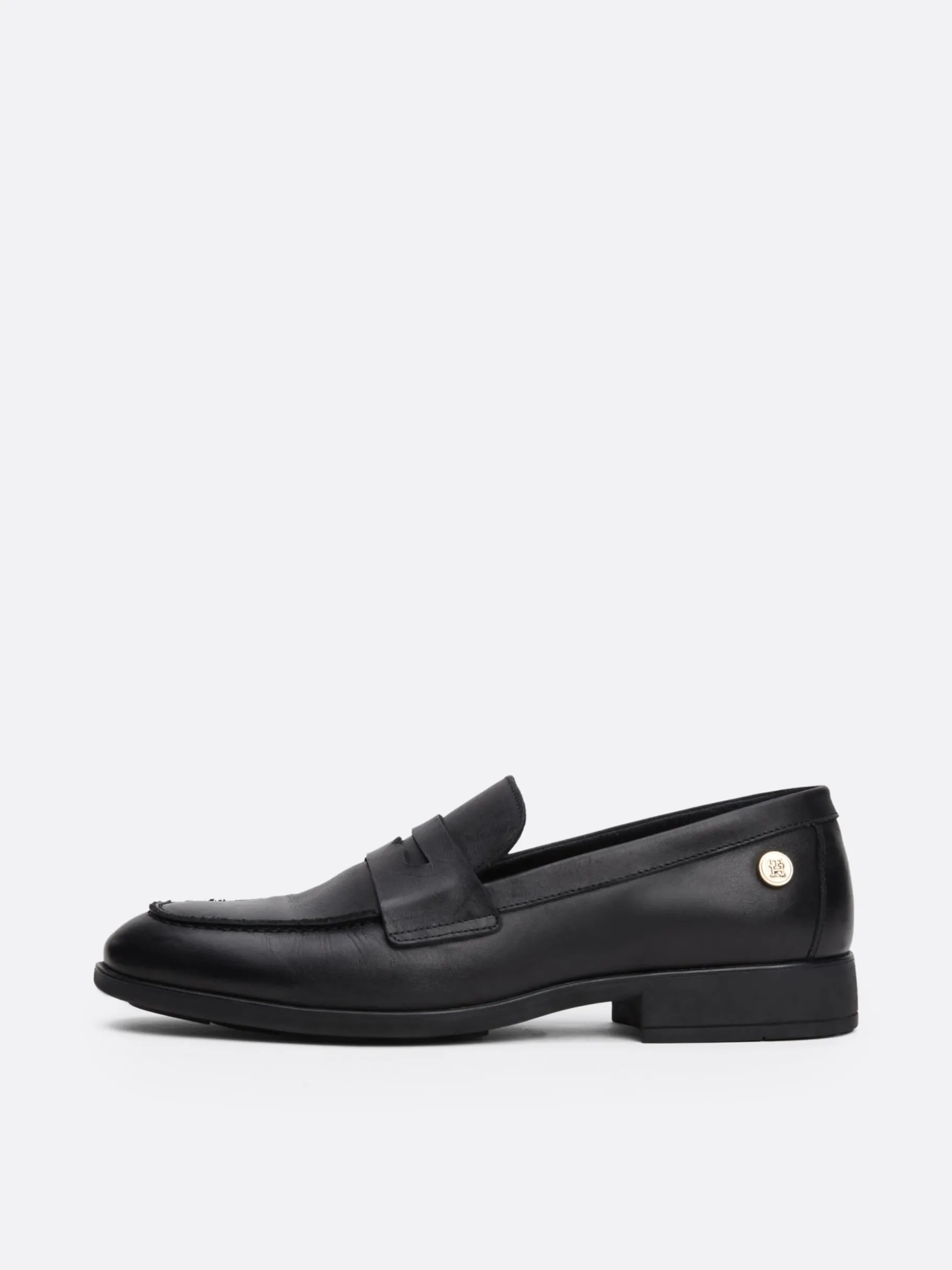 Tommy Hilfiger Leder-Loafer mit Niete BLACK Hot