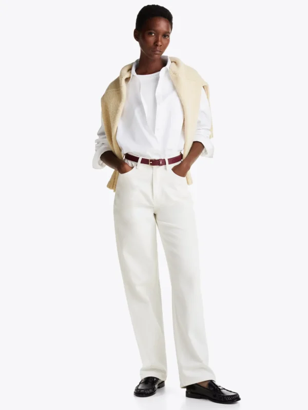 Tommy Hilfiger Leder-Loafer mit TH-Monogramm BLACK Clearance