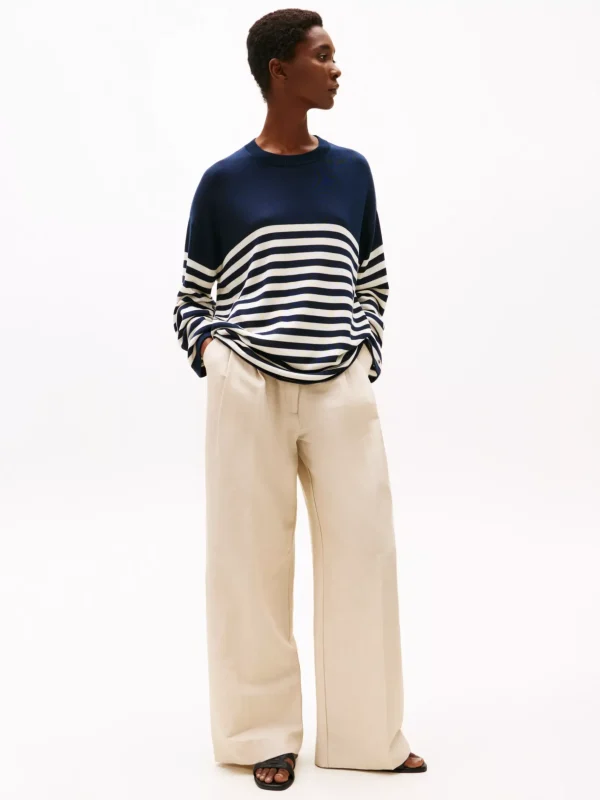 Tommy Hilfiger Leder-Pantolette mit TH-Monogramm BLACK Flash Sale