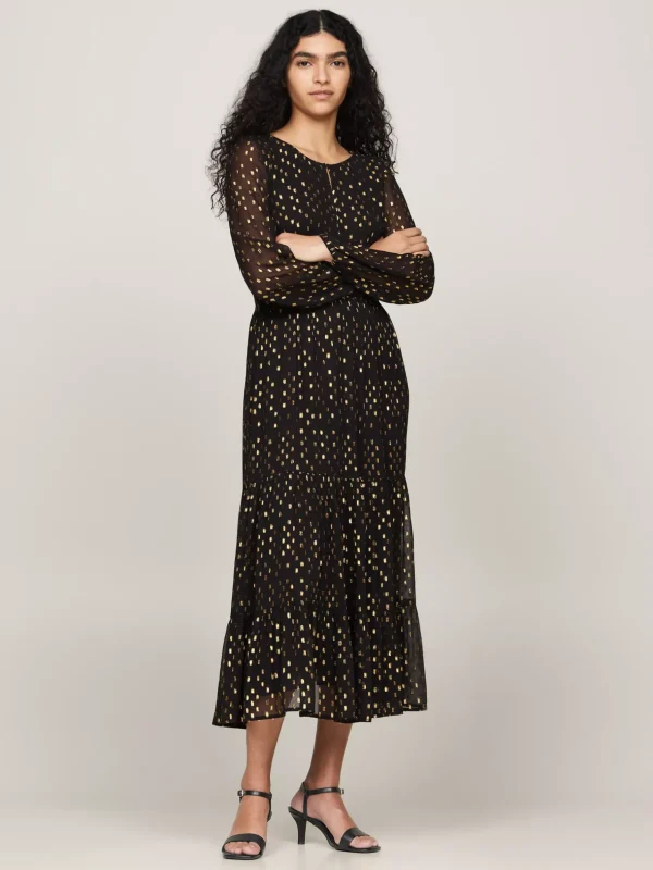 Tommy Hilfiger Ledersandale mit Kitten Heel und TH-Monogramm BLACK Flash Sale