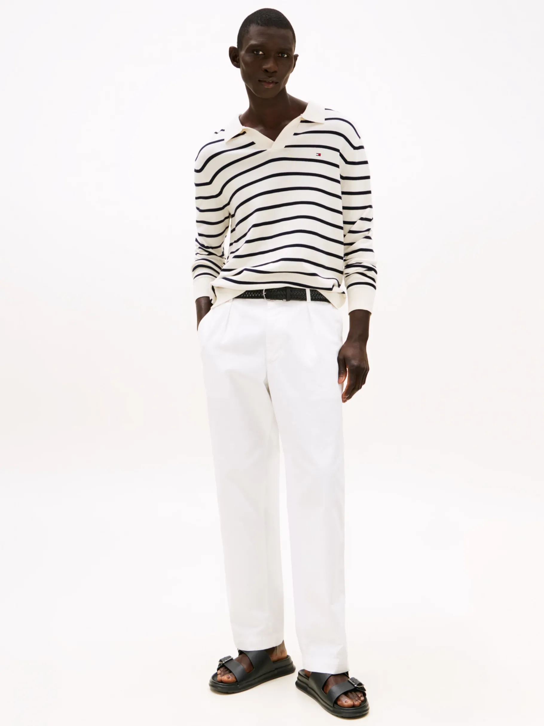 Tommy Hilfiger Ledersandale mit Schnallen BLACK Best