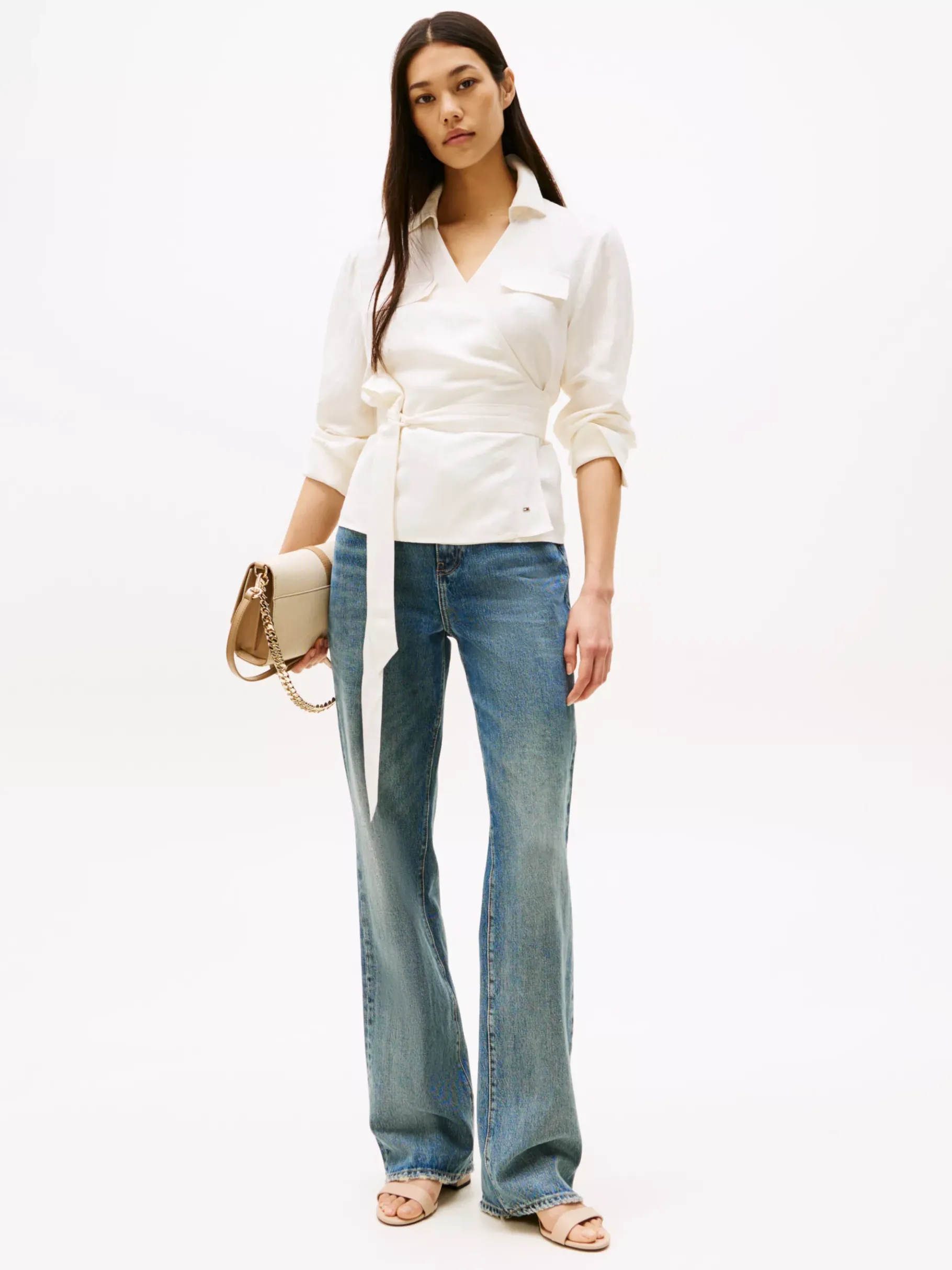 Tommy Hilfiger Leder-Sandale mit TH-Monogramm und Blockabsatz MISTY BLUSH Cheap