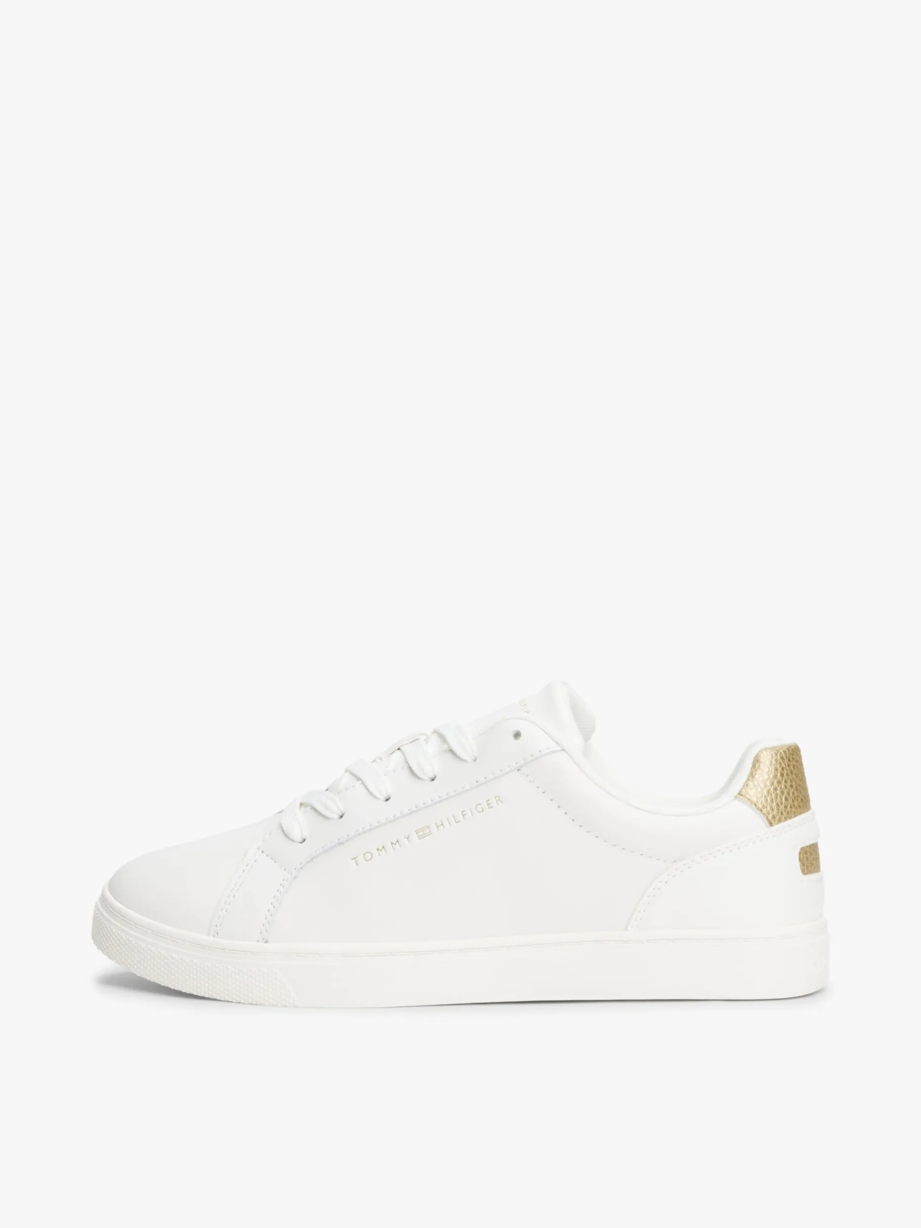 Tommy Hilfiger Leder-Sneaker mit Cupsole ECRU Discount