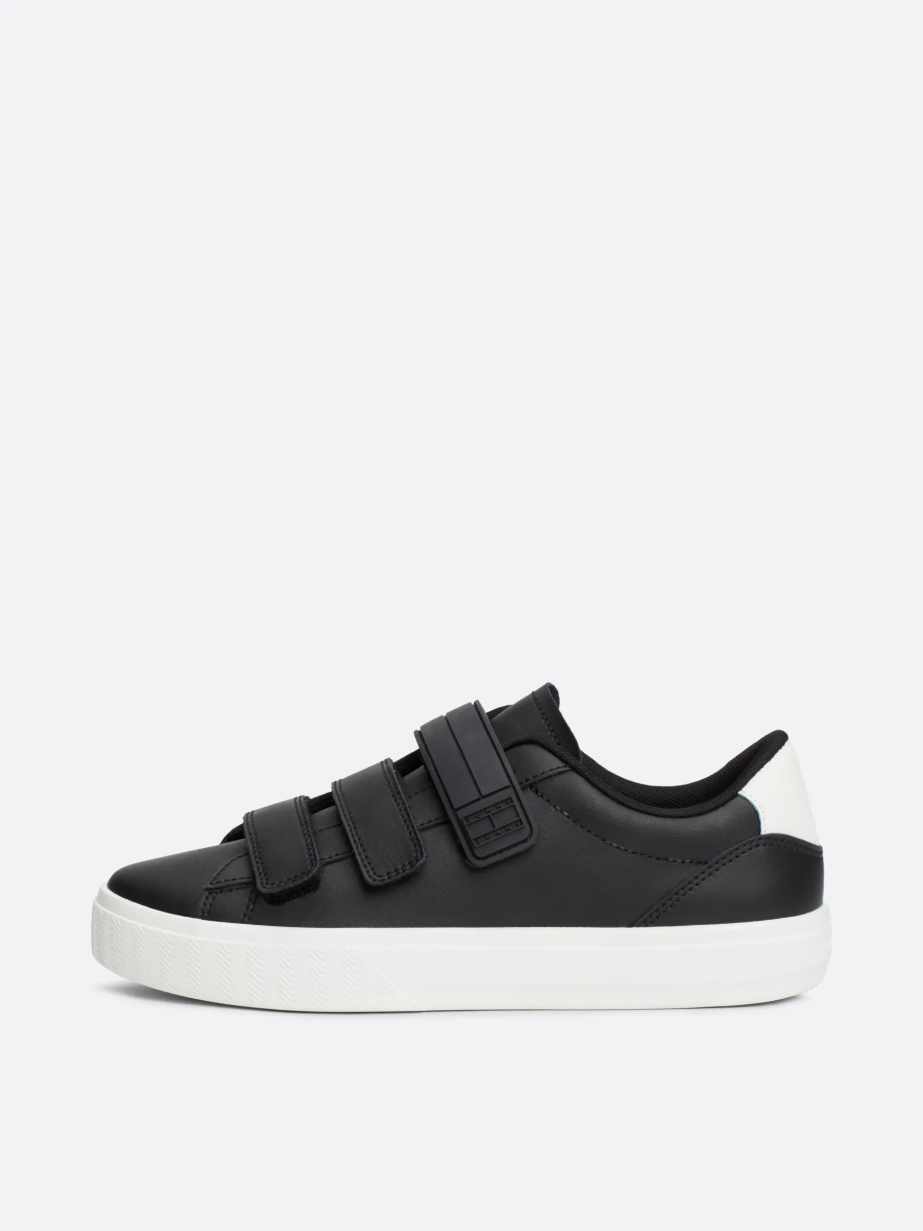 Tommy Hilfiger Ledersneaker mit Klettverschluss BLACK Flash Sale