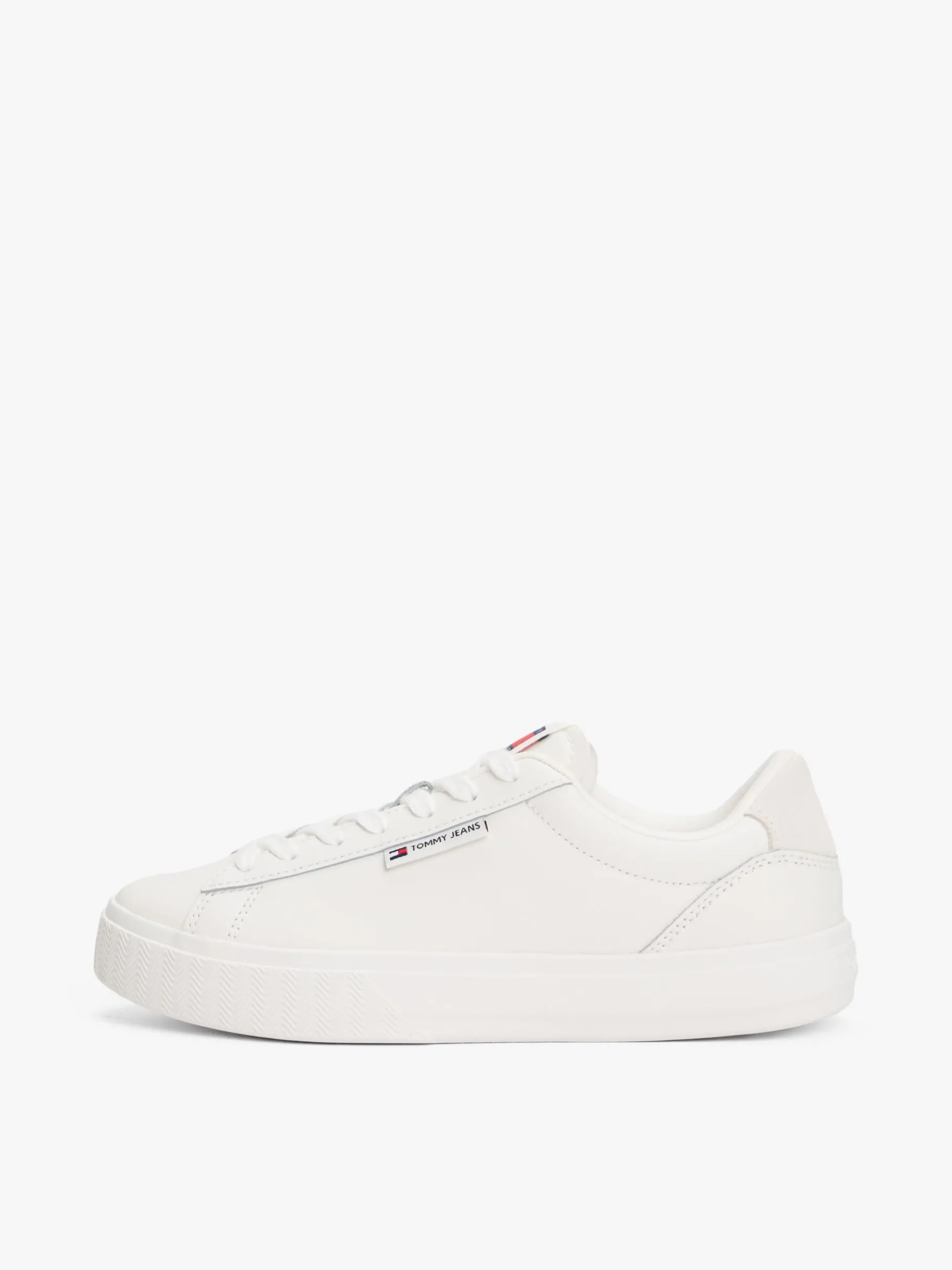 Tommy Hilfiger Ledersneaker mit Kontrast-Einsätzen ECRU Sale