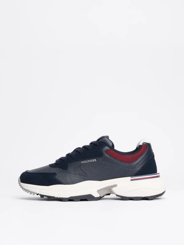 Tommy Hilfiger Ledersneaker mit verschiedenen Strukturen DESERT SKY Online