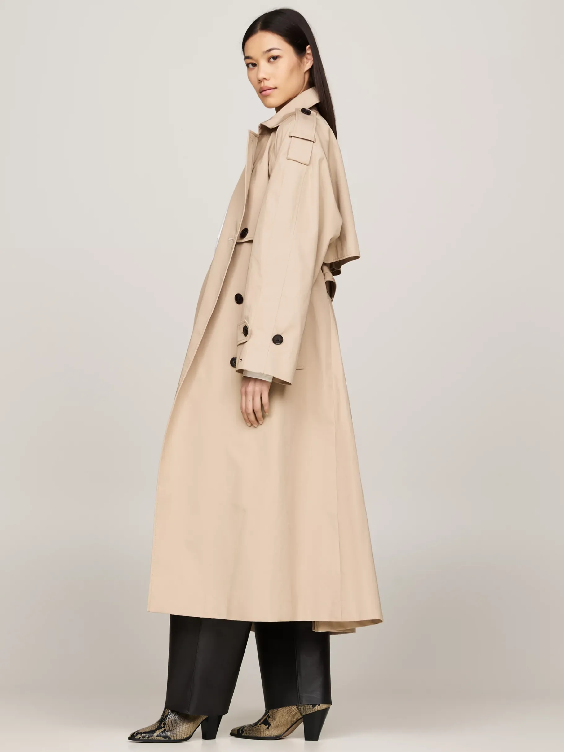 Tommy Hilfiger Lederstiefel in Schlangenleder-Optik NEUTRAL PYTHON Clearance