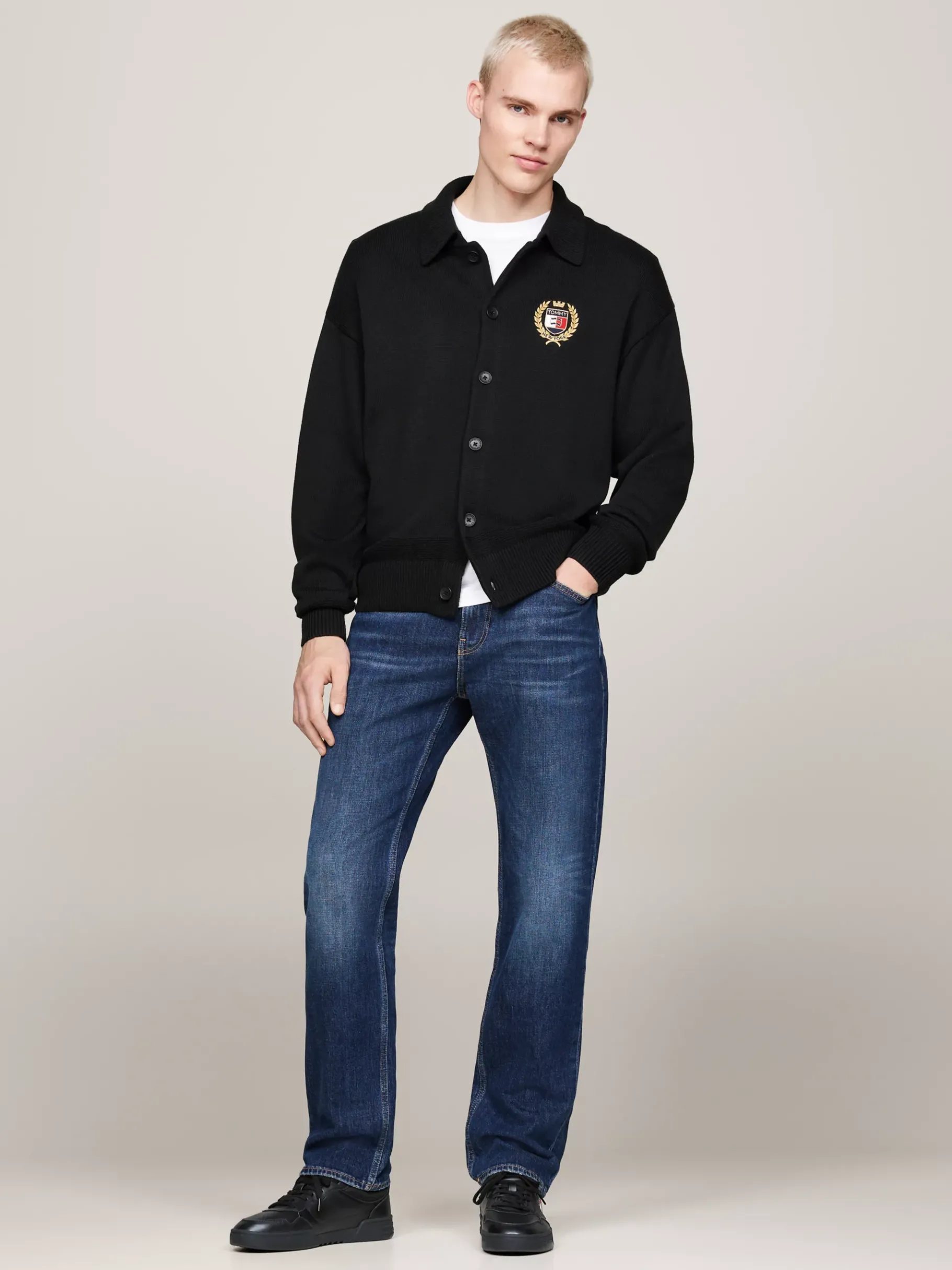 Tommy Hilfiger Leicht rutschhemmender Cupsole-Ledersneaker BLACK Online