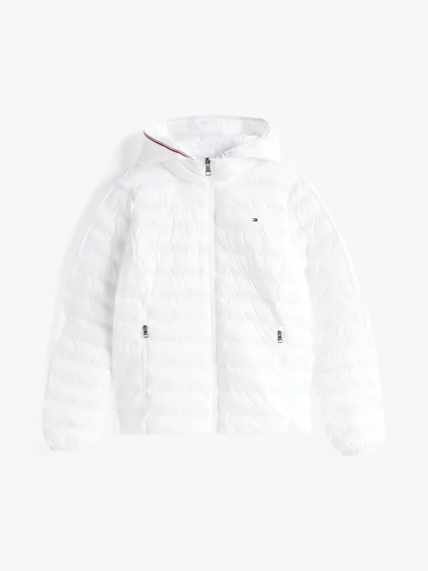 Tommy Hilfiger Leichtgewichtige Steppjacke mit Kapuze TH OPTIC WHITE Outlet