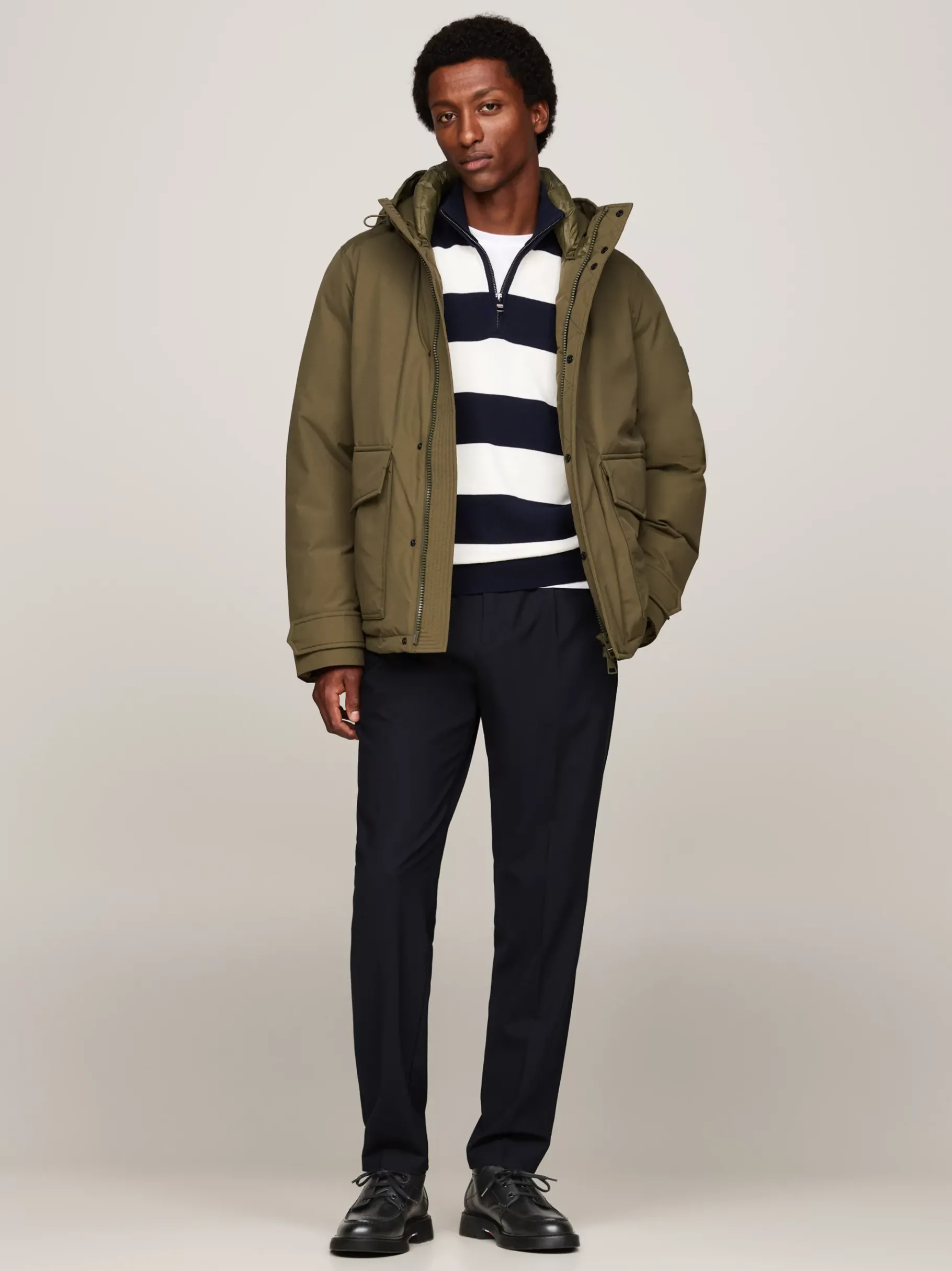 Tommy Hilfiger Leichtgewichtiger Ankle Boot aus Leder BLACK Cheap