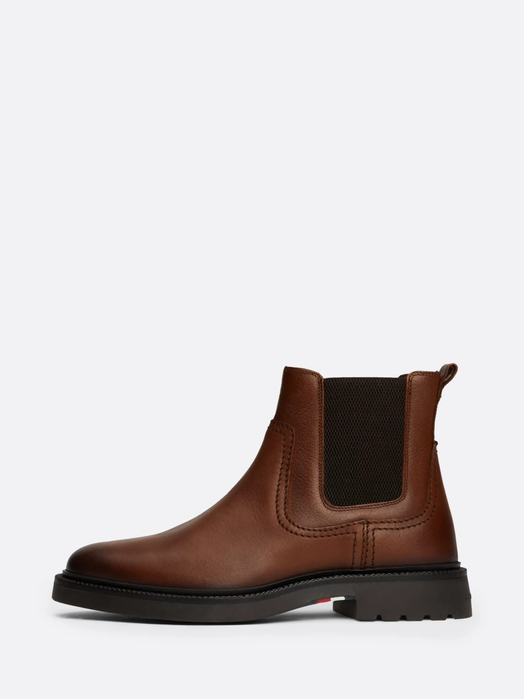 Tommy Hilfiger Leichtgewichtiger Chelsea-Boot aus Leder WINTER COGNAC Outlet