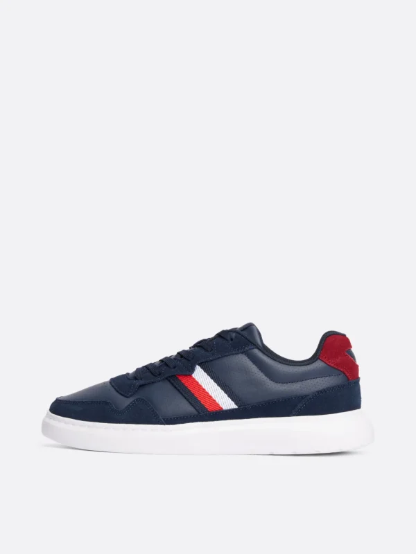 Tommy Hilfiger Leichtgewichtiger Cupsole-Sneaker aus Leder DARK NIGHT NAVY Outlet