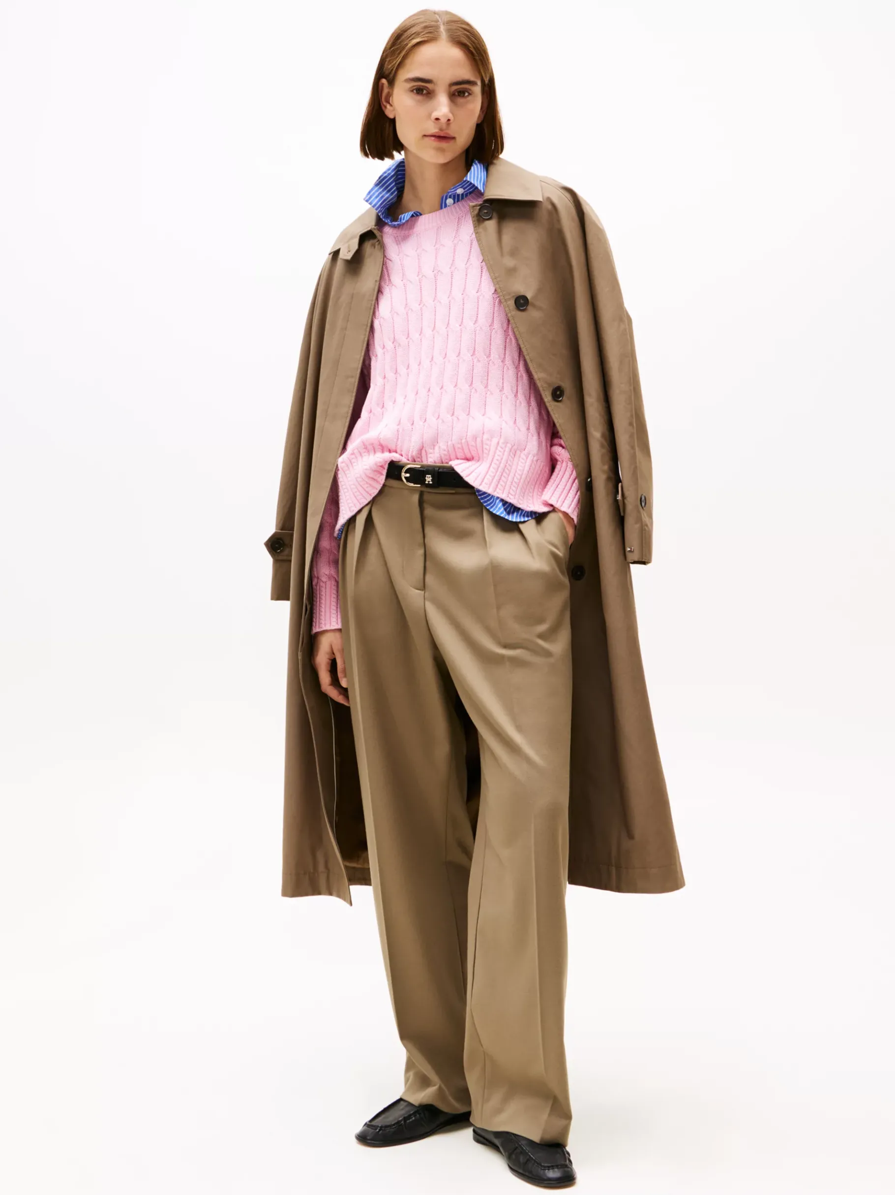 Tommy Hilfiger Loafer aus Leder mit TH-Monogramm-Emblem BLACK Online