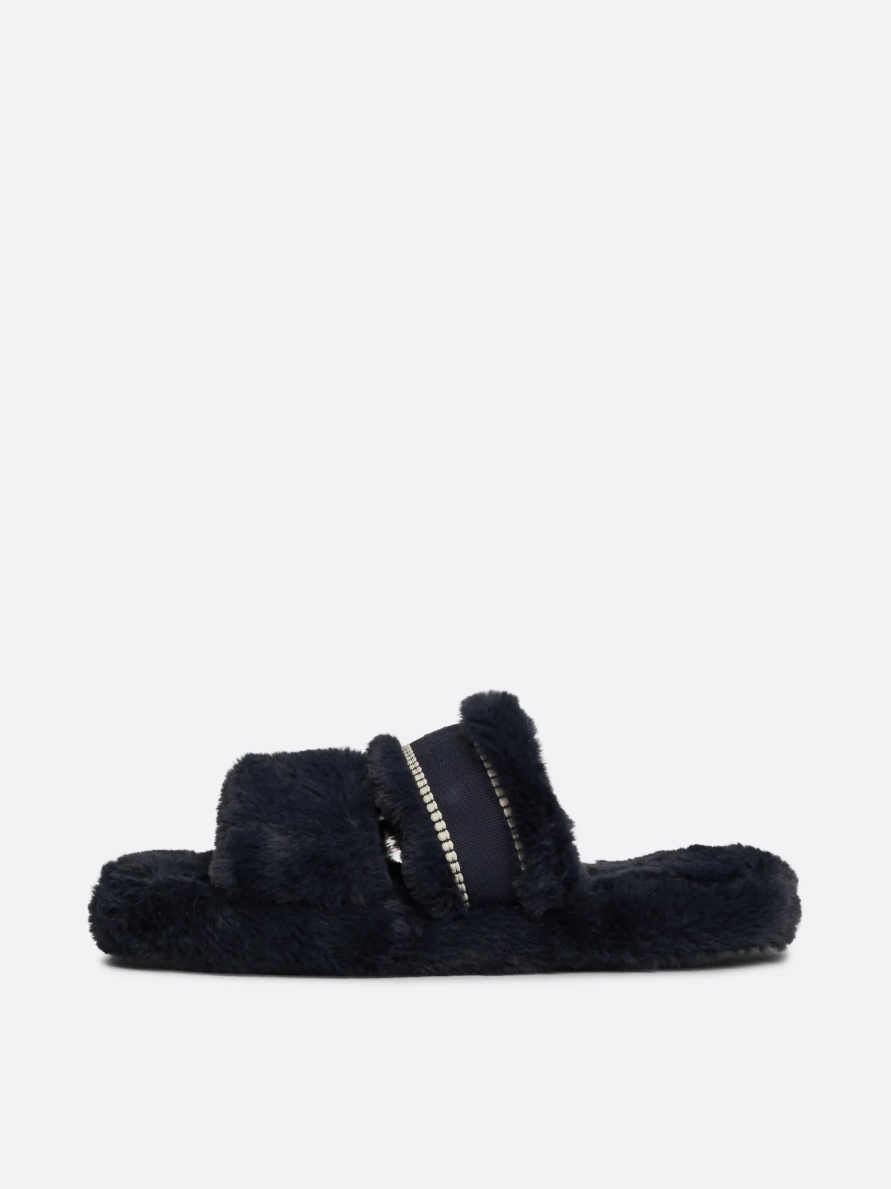Tommy Hilfiger Logo-Hausschuh aus Kunstpelz SPACE BLUE New