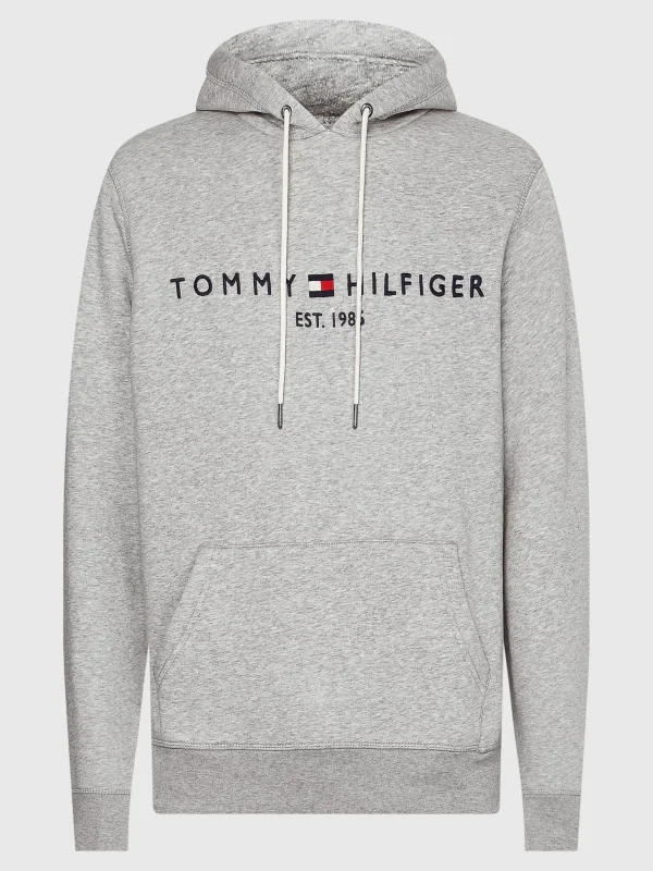Tommy Hilfiger Logo-Hoodie aus Flex-Fleece CLOUD HTR Store