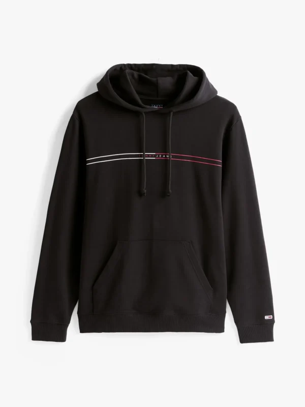 Tommy Hilfiger Logo-Hoodie mit Tunnelzug BLACK Best