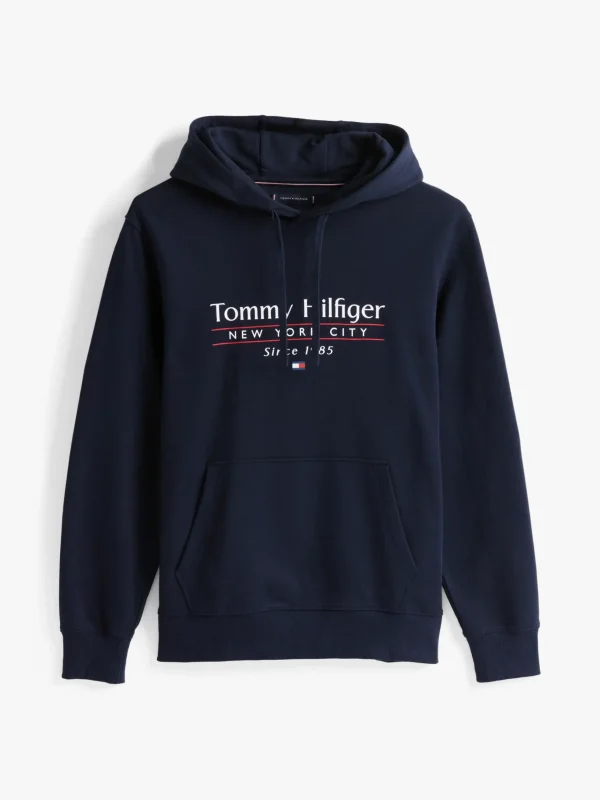 Tommy Hilfiger Logo-Hoodie mit Tunnelzug DESERT SKY 654 920 Cheap