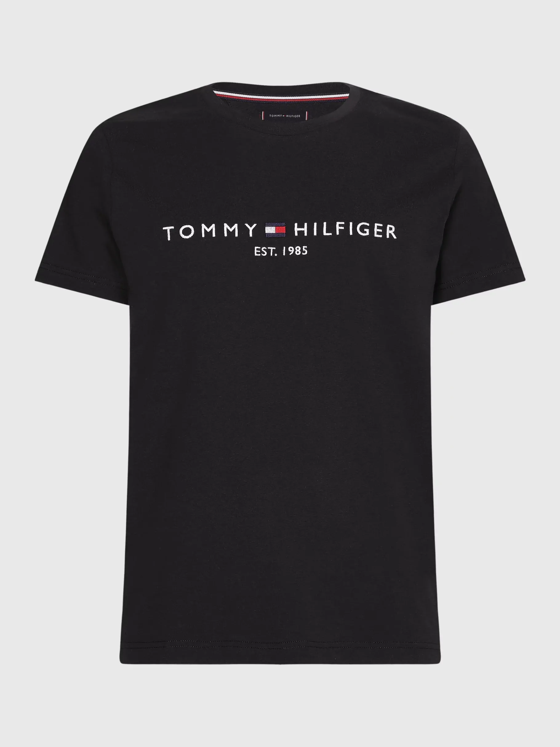 Tommy Hilfiger Logo-T-Shirt aus Bio-Baumwolle JET BLACK Outlet