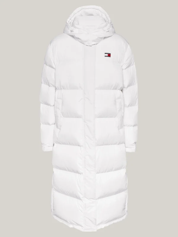 Tommy Hilfiger Longline Alaska Puffer-Daunenjacke mit Kapuze WHITE Store
