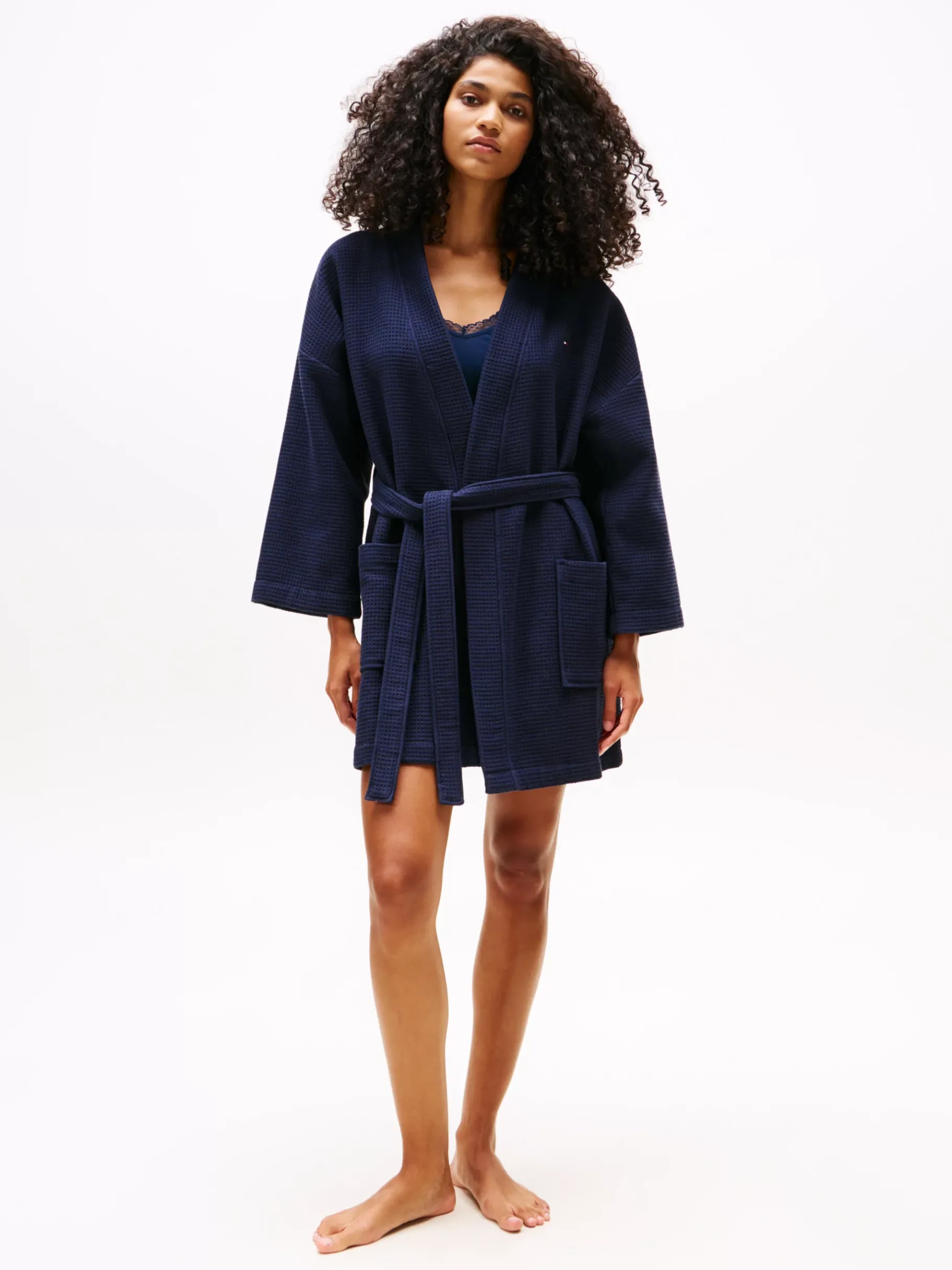 Tommy Hilfiger Lounge-Bademantel aus Waffelstrick DARK NIGHT NAVY New