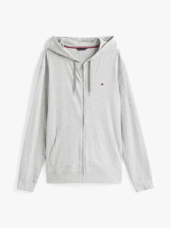 Tommy Hilfiger Lounge-Hoodie mit Reißverschluss LIGHT GREY HEATHER Cheap