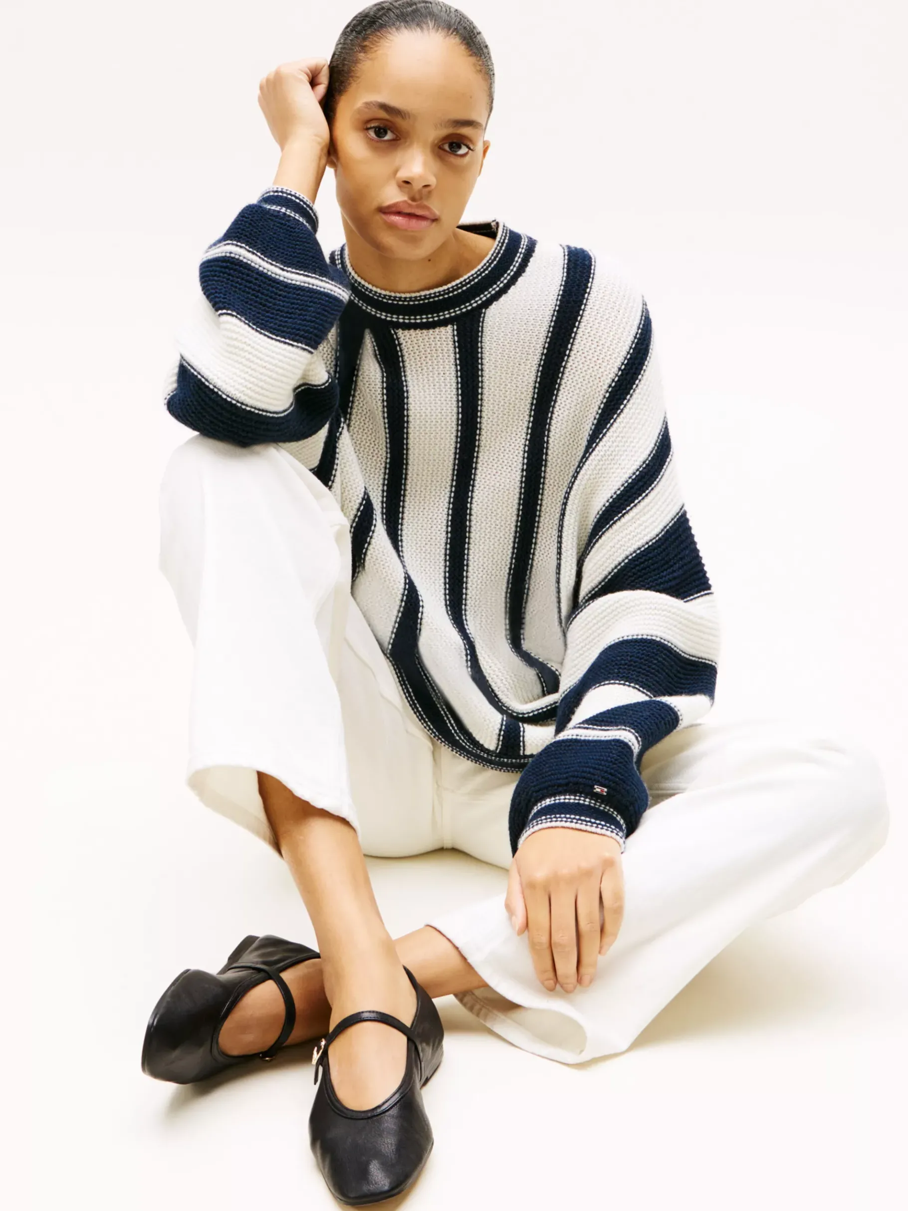 Tommy Hilfiger Mary Jane-Ballerina aus Leder BLACK Cheap