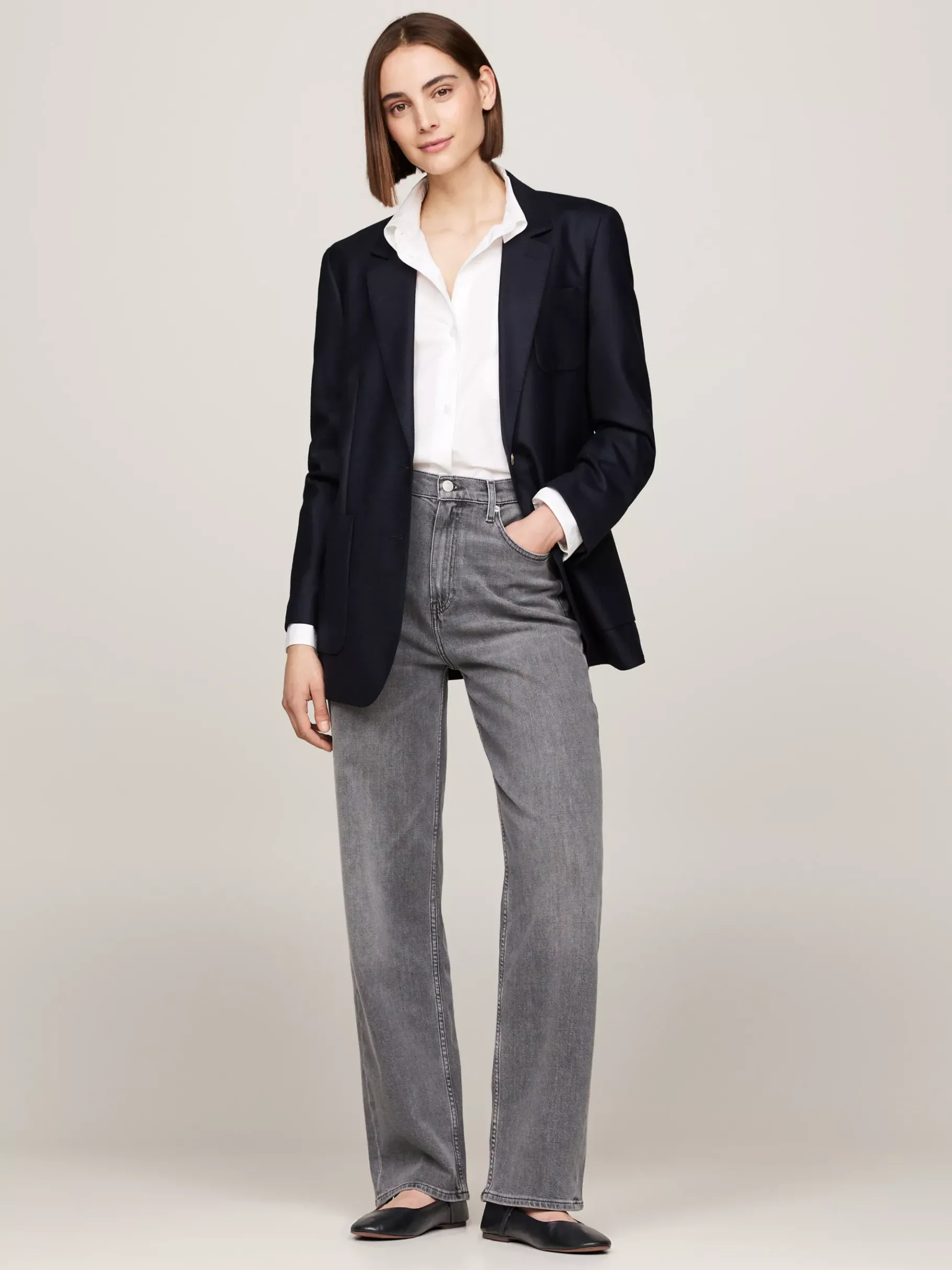 Tommy Hilfiger Mary-Jane-Ballerinas aus Leder BLACK Outlet