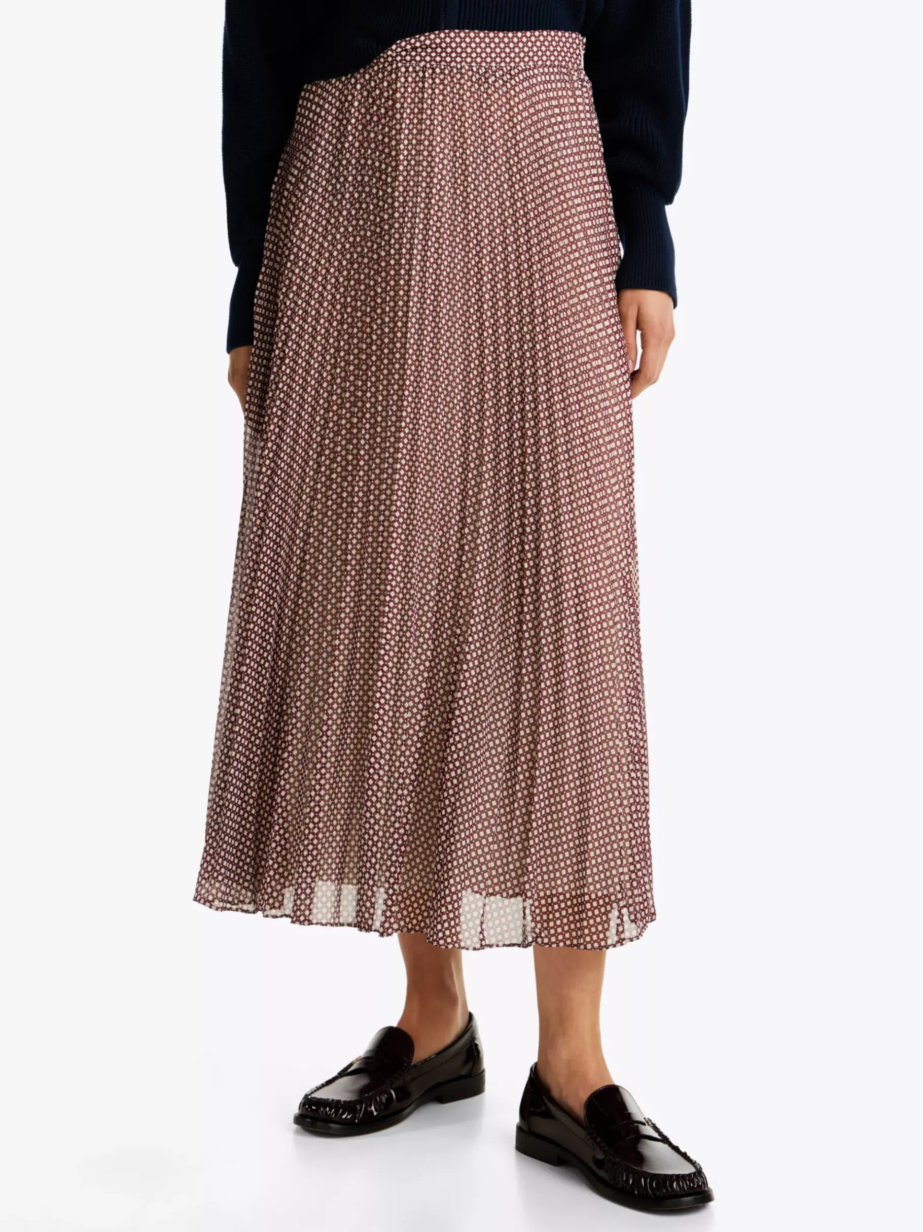 Tommy Hilfiger Maxi-Faltenrock MINI GEO PRIMARY RED Best Sale