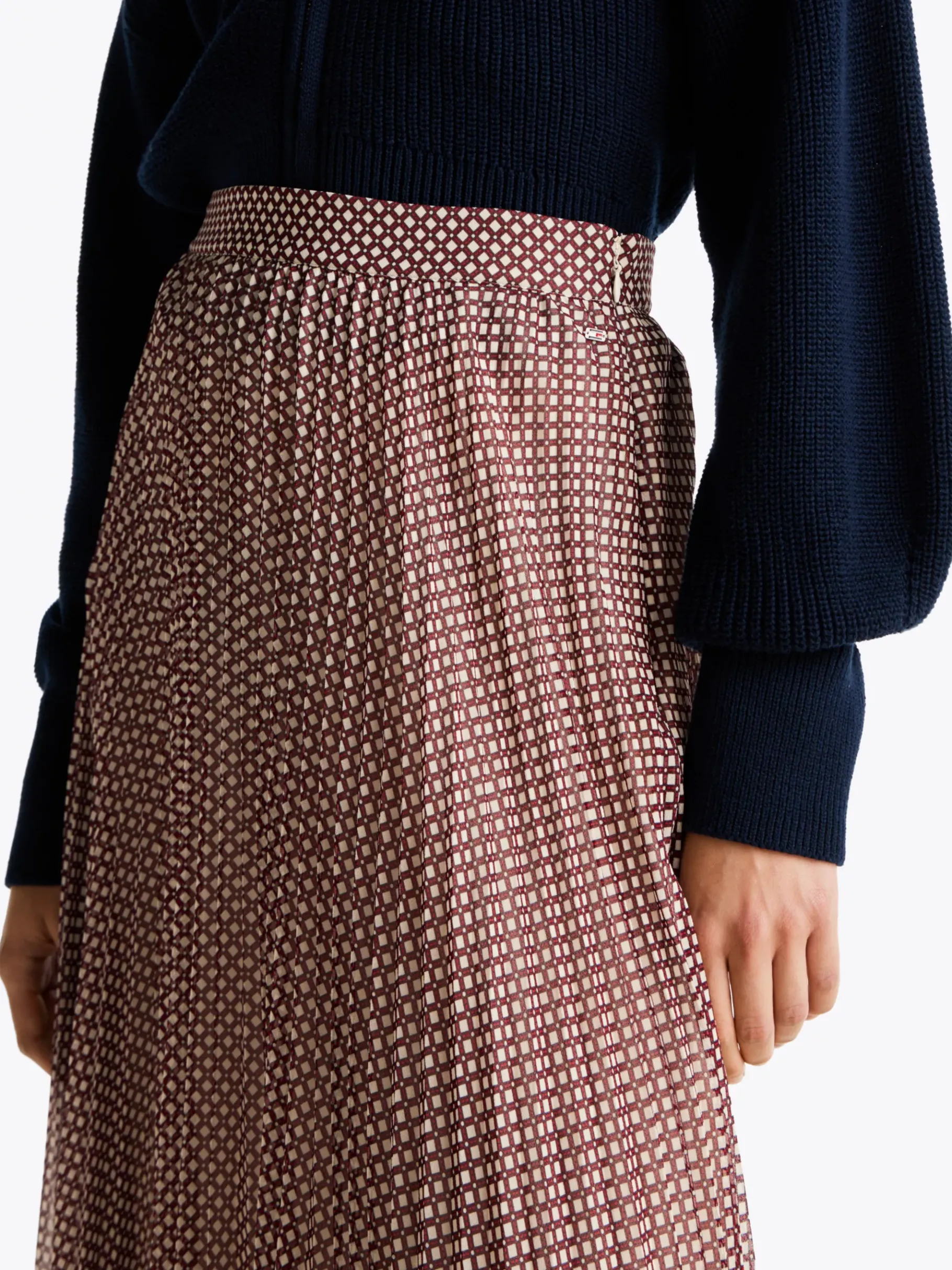 Tommy Hilfiger Maxi-Faltenrock MINI GEO PRIMARY RED Best Sale