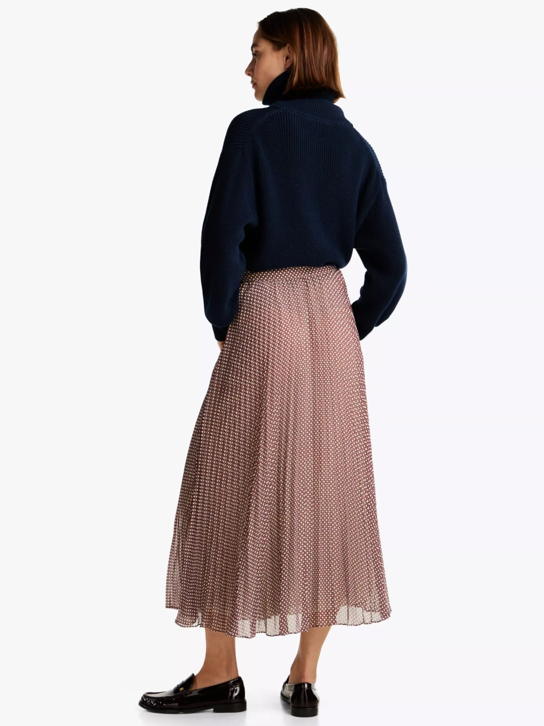 Tommy Hilfiger Maxi-Faltenrock MINI GEO PRIMARY RED Best Sale