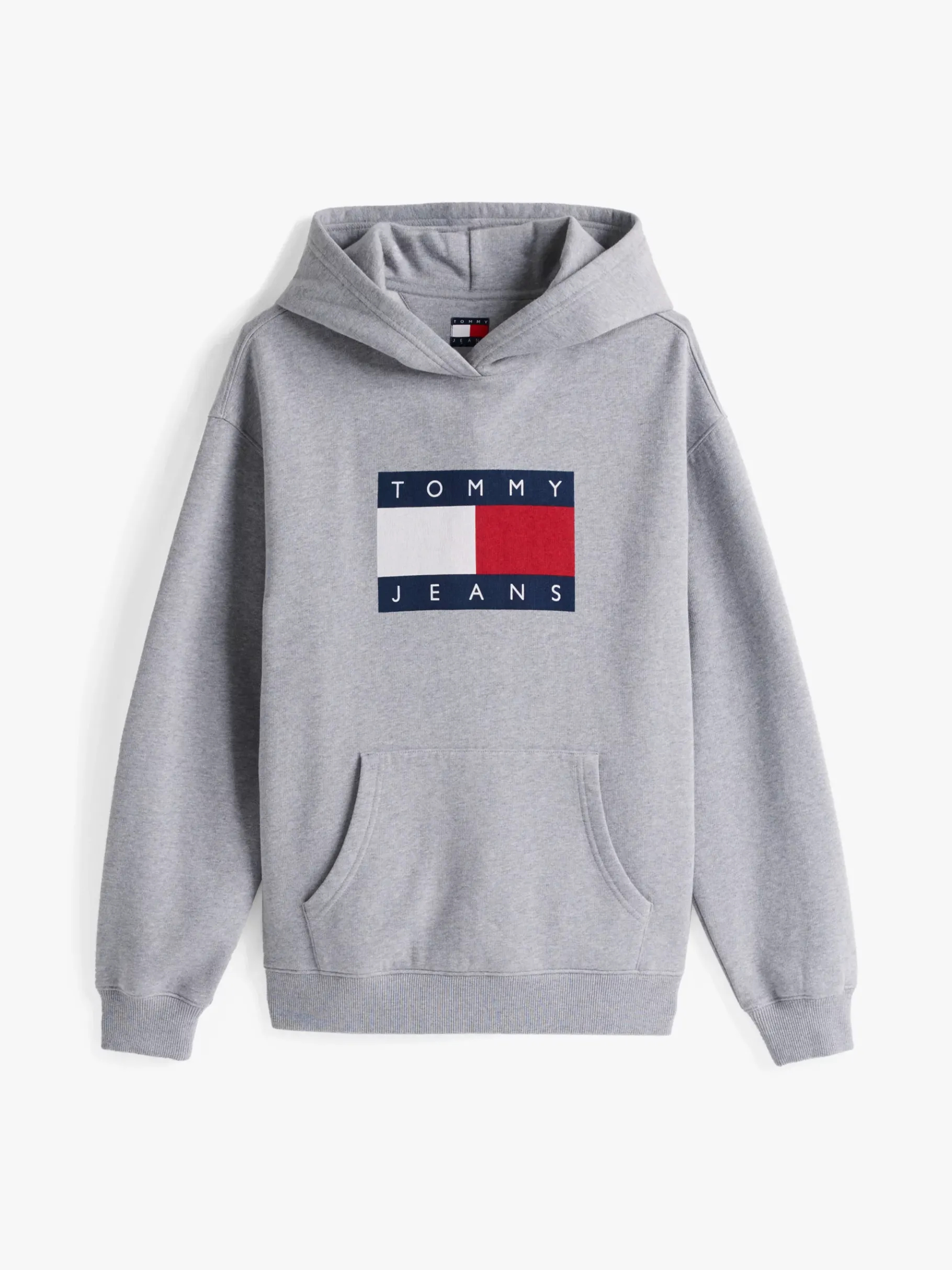 Tommy Hilfiger Melierter Relaxed Fit Hoodie GREY HTR Best Sale