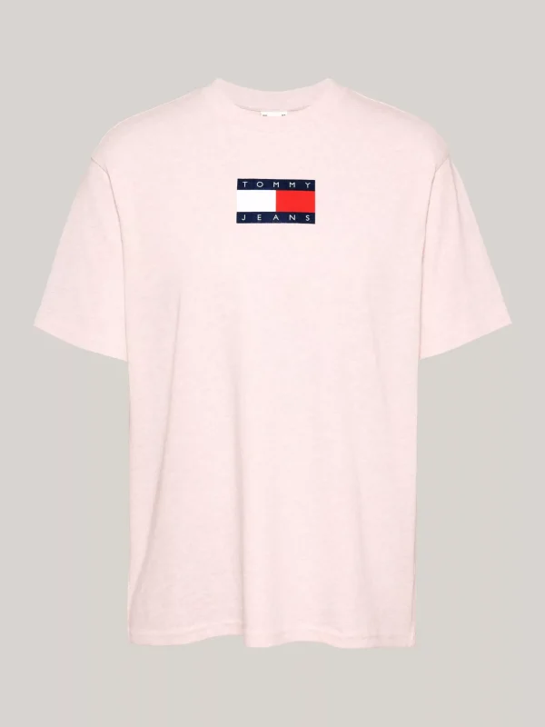 Tommy Hilfiger Meliertes Relaxed Fit Rundhals-T-Shirt BALLET PINK MELANGE Best Sale