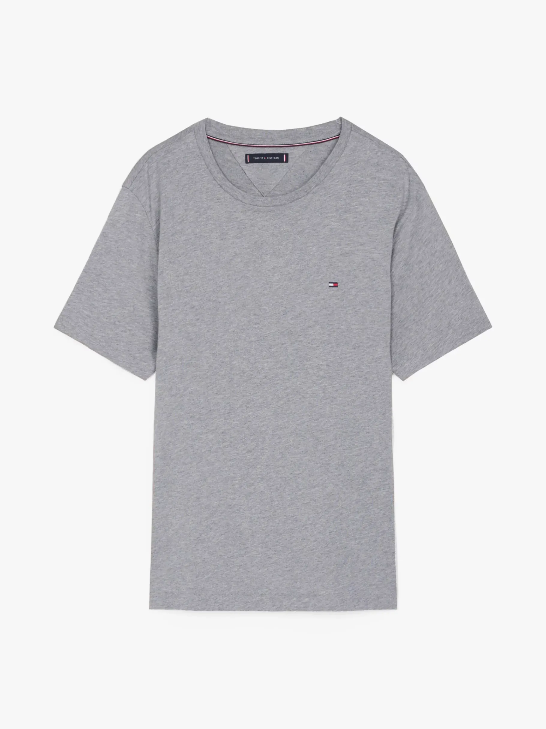 Tommy Hilfiger Meliertes T-Shirt mit Rundhalsausschnitt MEDIUM GREY HEATHER Discount