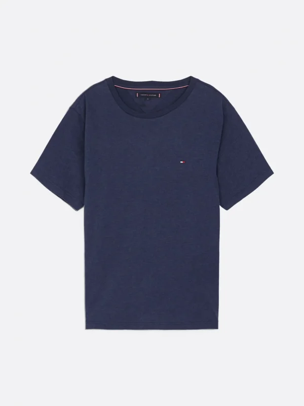 Tommy Hilfiger Meliertes T-Shirt mit Rundhalsausschnitt DESERT SKY HEATHER Shop