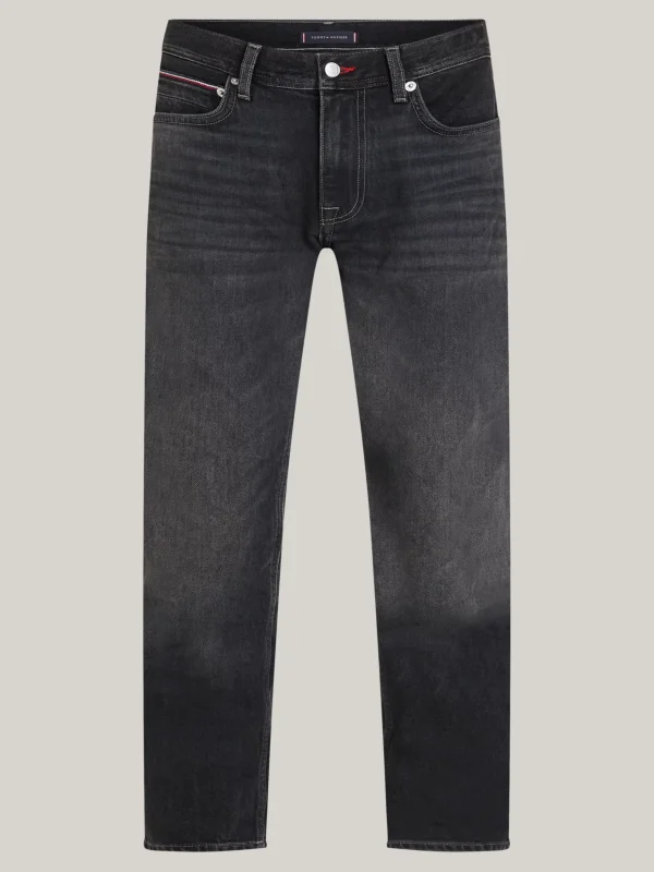 Tommy Hilfiger Mercer Regular Straight Jeans mit Fade-Effekt TUNDRA BLACK Discount