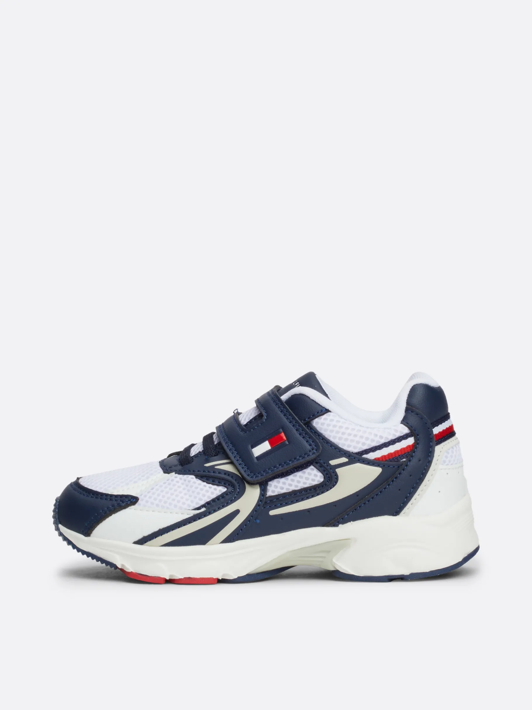 Tommy Hilfiger Mesh-Sneaker mit Klettverschluss und Color Block BLUE / WHITE New