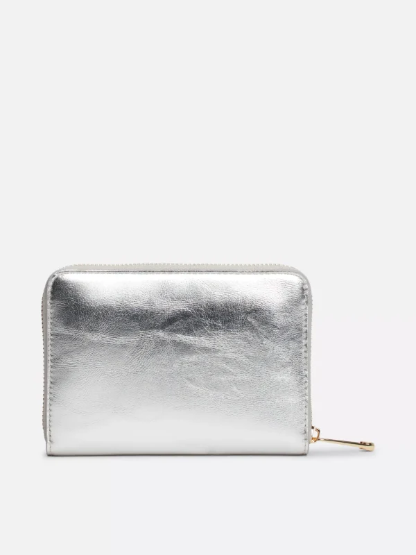 Tommy Hilfiger Metallic-Brieftasche mit TH-Monogramm SILVER Online