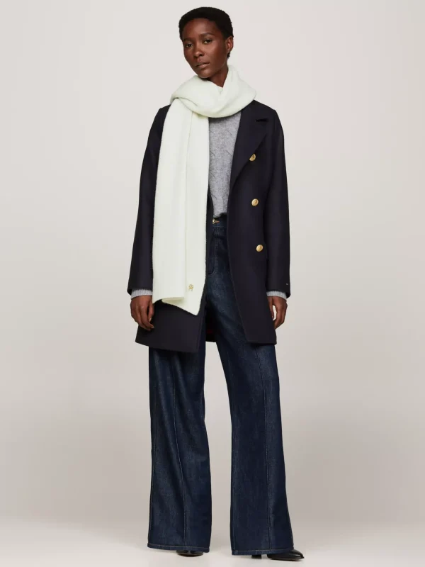 Tommy Hilfiger Metallic-Schal mit TH-Monogramm ANCIENT WHITE Cheap