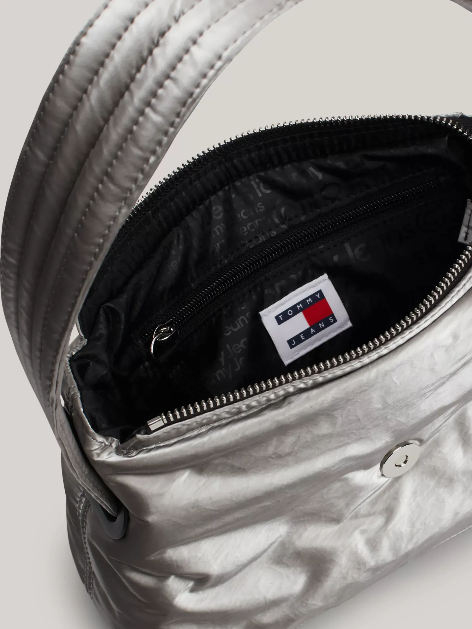 Tommy Hilfiger Metallic-Schultertasche PEWTER Clearance