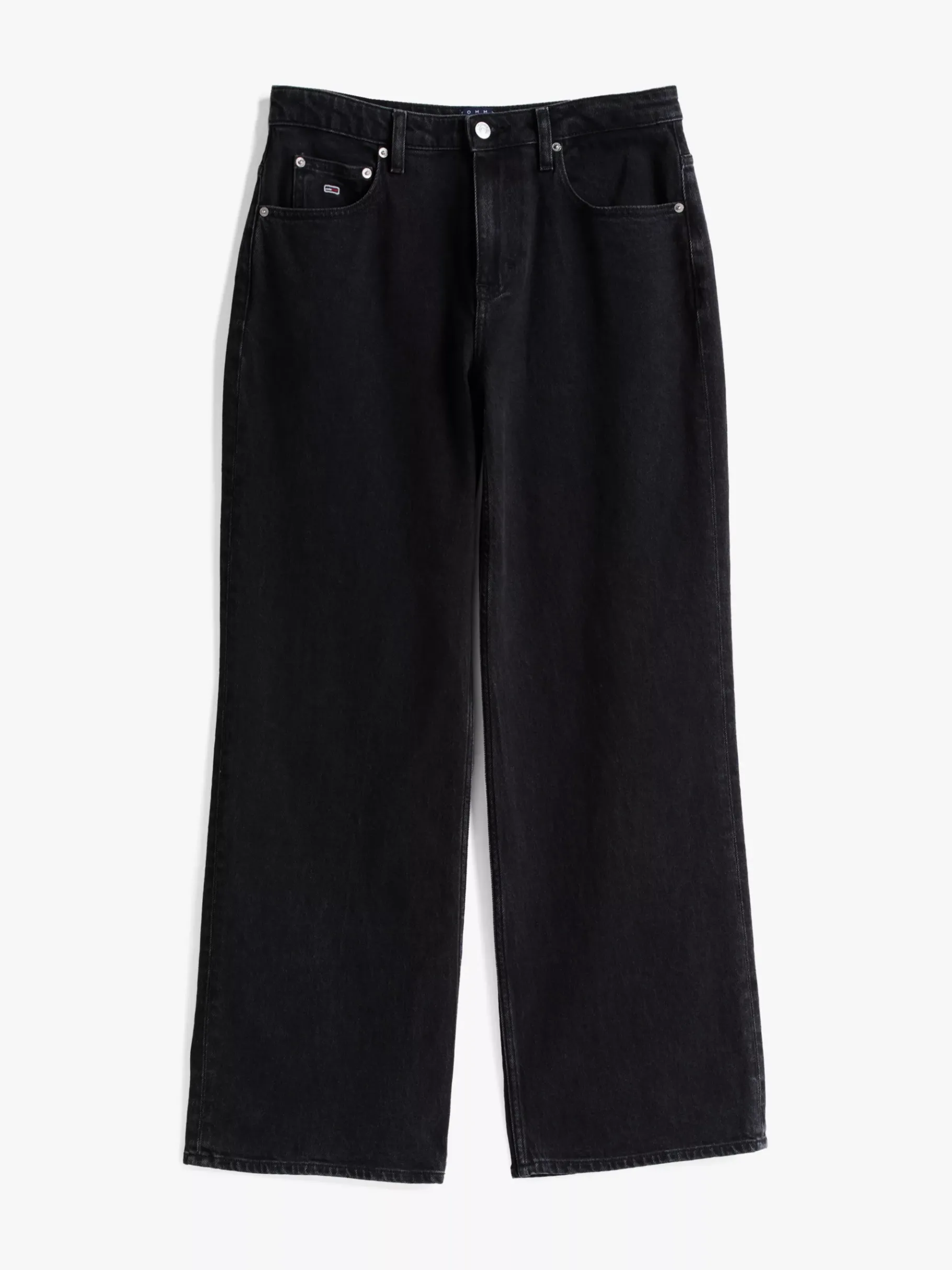 Tommy Hilfiger Mia Relaxed Straight Leg Jeans mit mittelhohem Bund DENIM BLACK Cheap