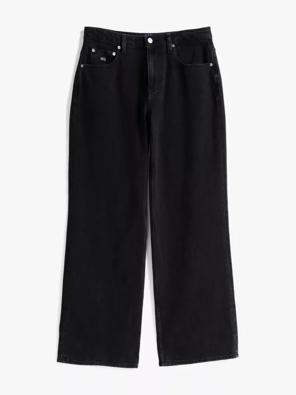 Tommy Hilfiger Mia Relaxed Straight Leg Jeans mit mittelhohem Bund DENIM BLACK Cheap