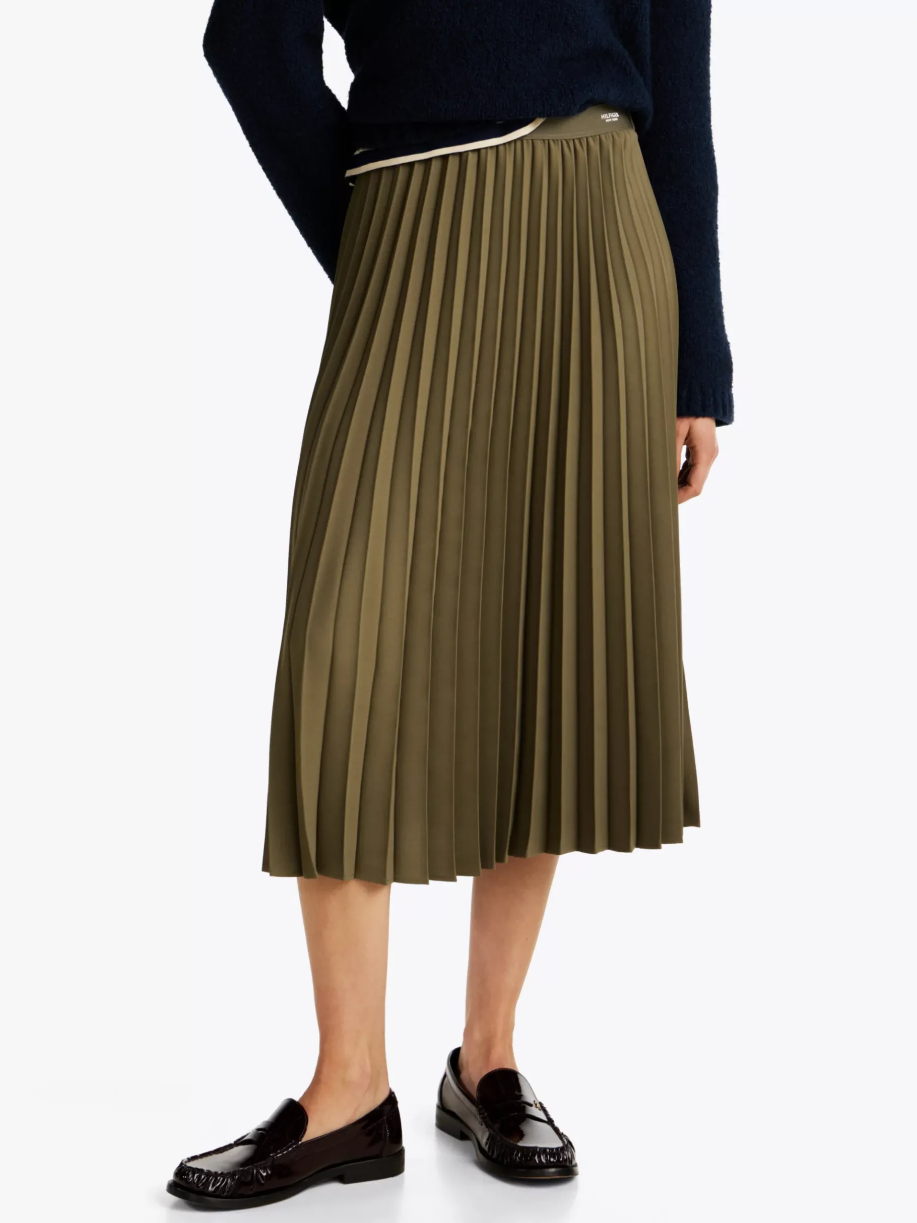 Tommy Hilfiger Midi-Faltenrock UTILITY OLIVE Best