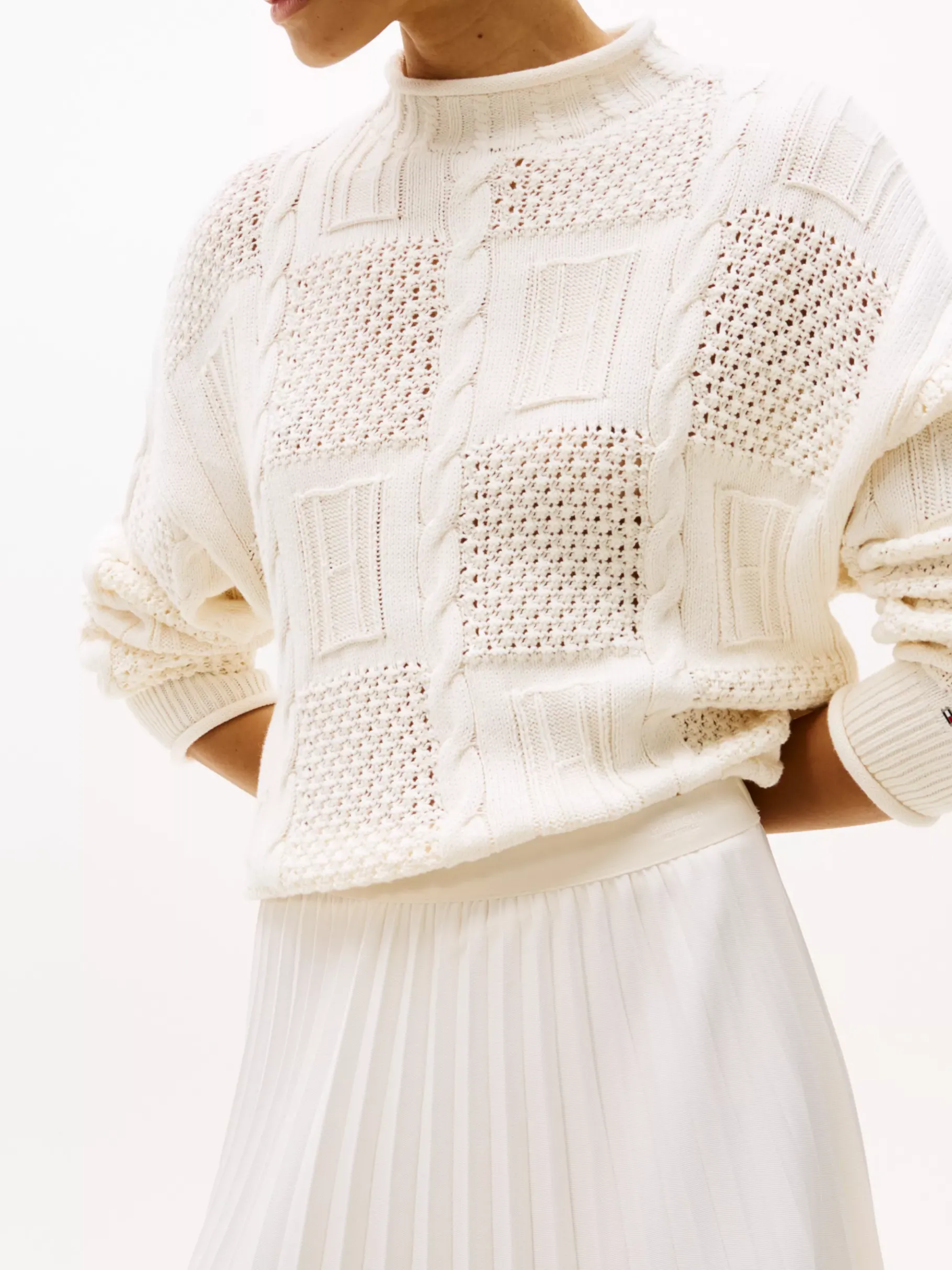 Tommy Hilfiger Midi-Faltenrock IVORY PETAL Best Sale